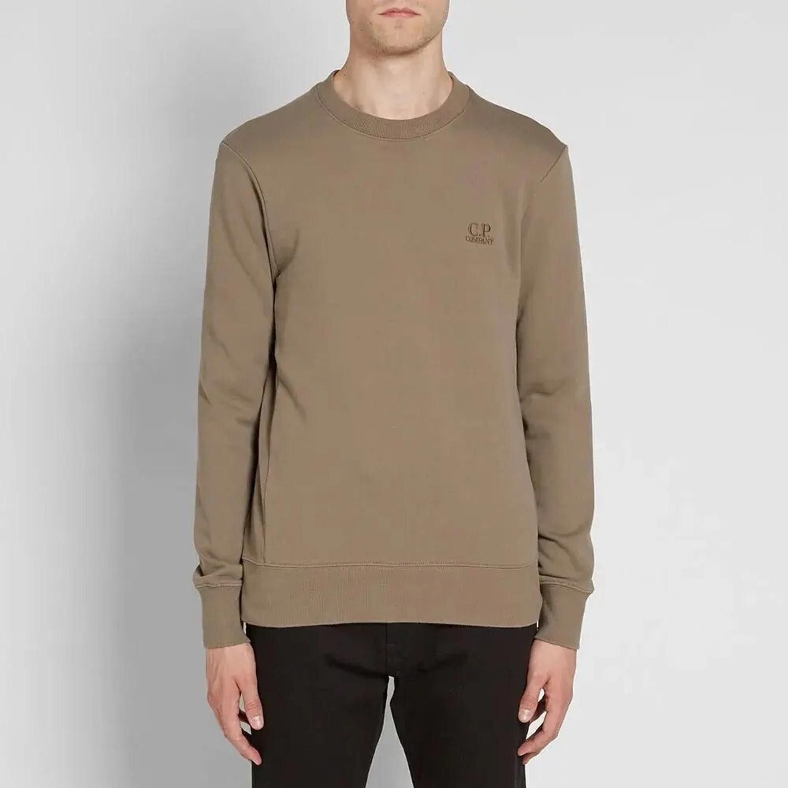 C.P. Company C.P. Company Logo Mens Khaki Crew Neck Sweatshirt Size L Size US L / EU 52-54 / 3 - 2 Thumbnail