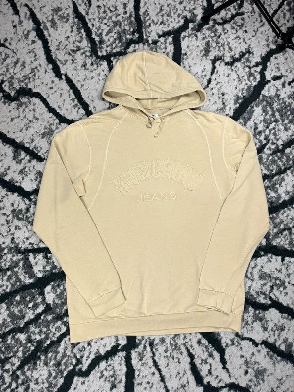 Moschino Moschino beige yellow hoodie XL logo Size US XL / EU 56 / 4 - 1 Thumbnail