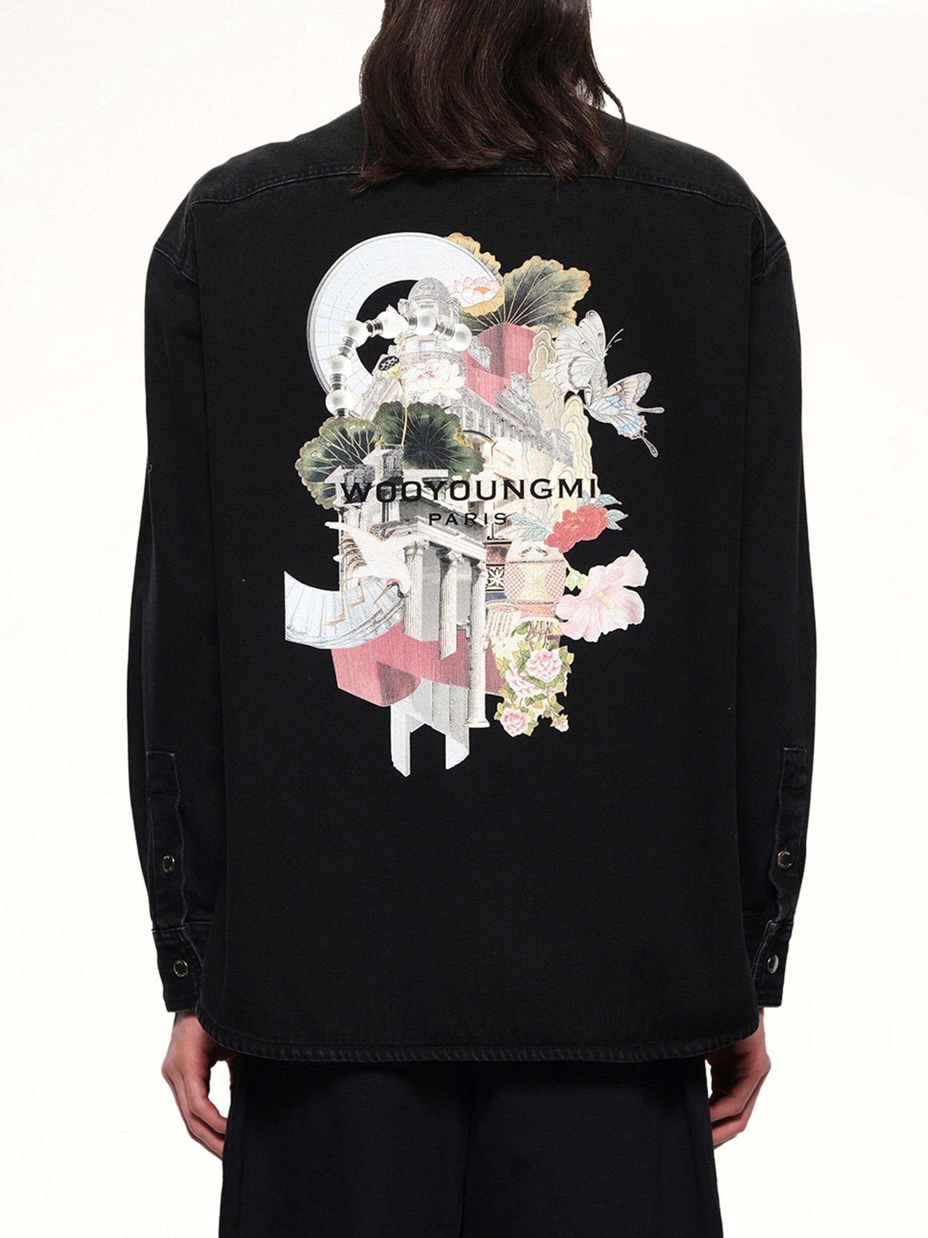 Wooyoungmi City Graphic Denim Shirt Size US L / EU 52-54 / 3 - 13 Thumbnail