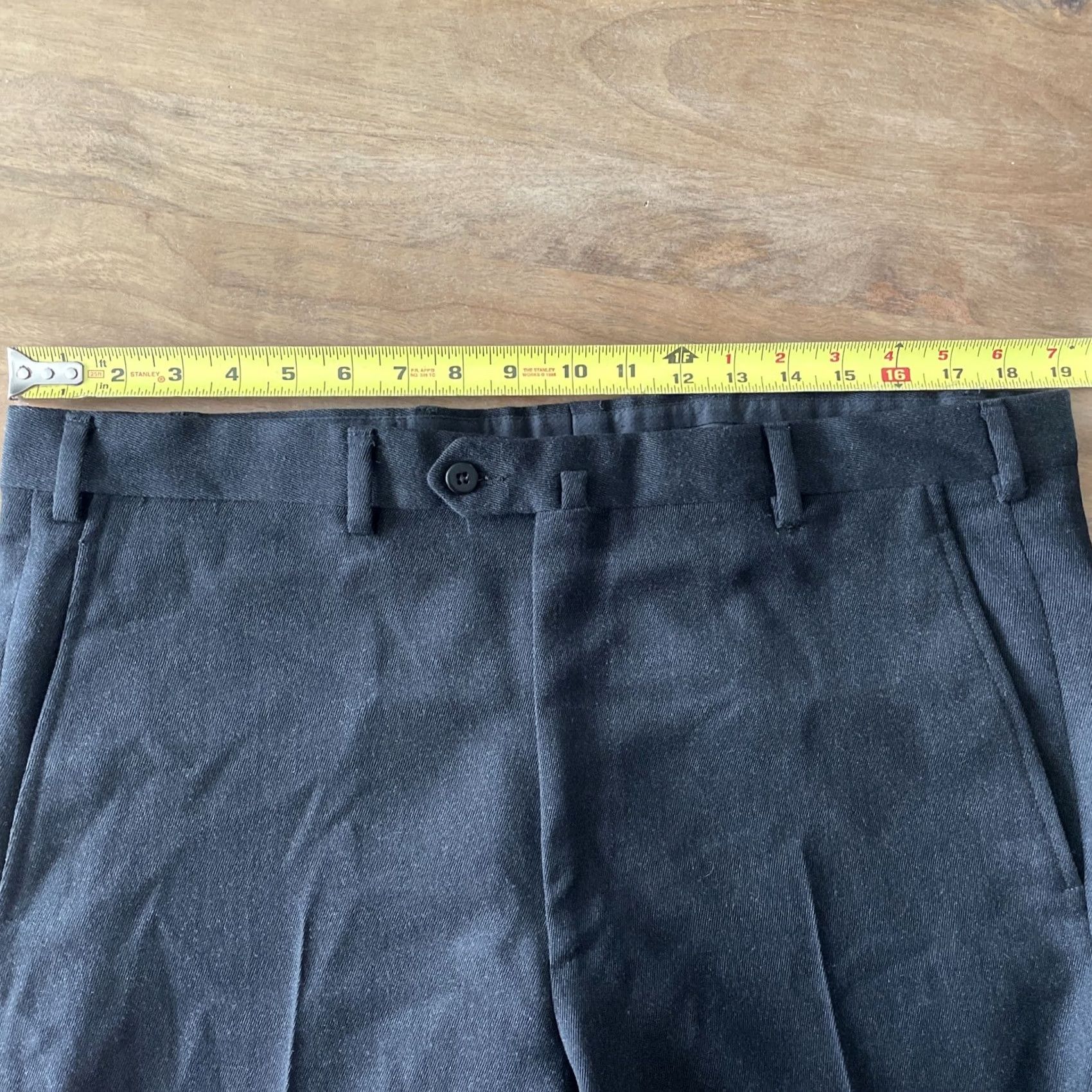 Ermenegildo Zegna Ermenegildo Zegna Black Dress Pants Men's 38x29.5 Wool Straight Leg Trouser Pants Regular Mens Black 38x29.5 Wool Dress Pants Size US 38 / EU 54 - 4 Thumbnail
