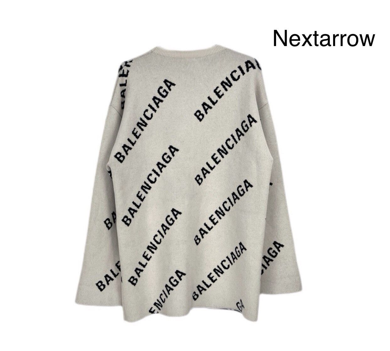Balenciaga Balenciaga beige bullet screen long sweater2412-Nextarrow Size US XS / EU 42 / 0 - 2 Thumbnail