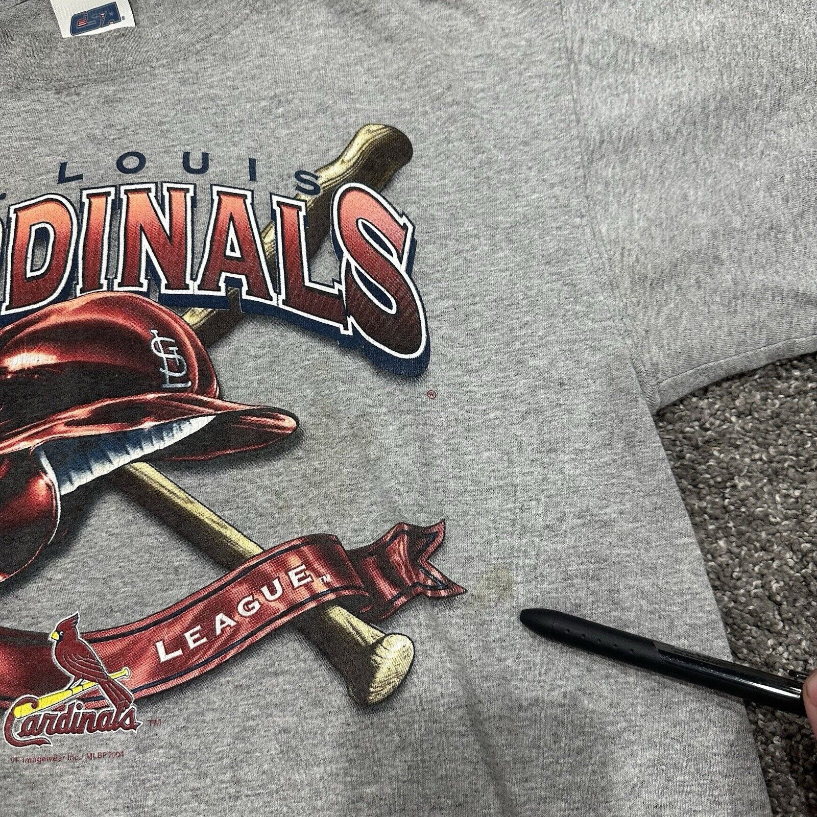 CSA Vtg St. Louis Cardinals Grey T Shirt National League Size M Size US M / EU 48-50 / 2 - 7 Thumbnail