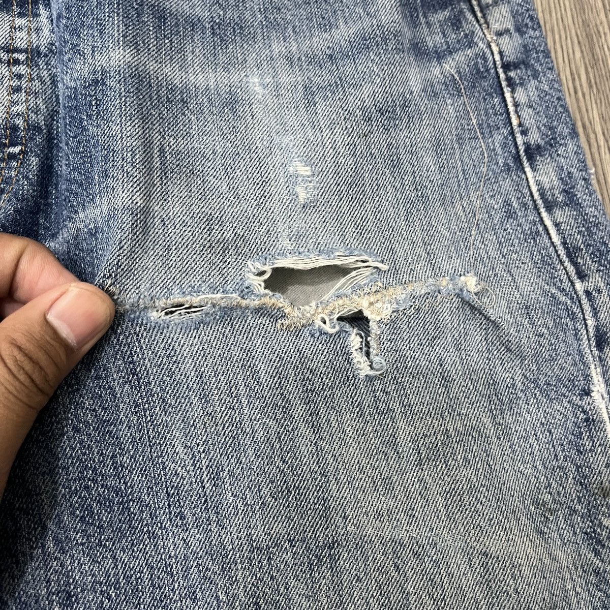 Levi's Vintage Clothing 2000s Levi's 501 Distresse Denim ifsixwasnine Size US 34 / EU 50 - 9 Thumbnail