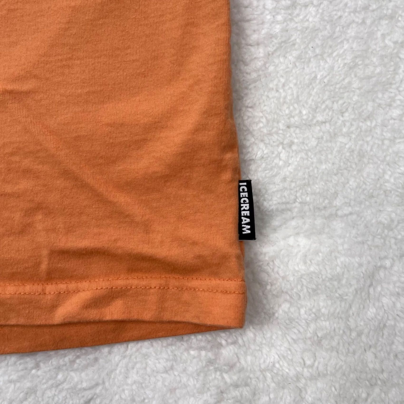 Vintage Icecream Shirt Mens Orange Medium Logo Streetwear y2K Designer Hip Hop Short Sleeve Crew Neck T-Shirt Cotton Knit Size US M / EU 48-50 / 2 - 4 Thumbnail