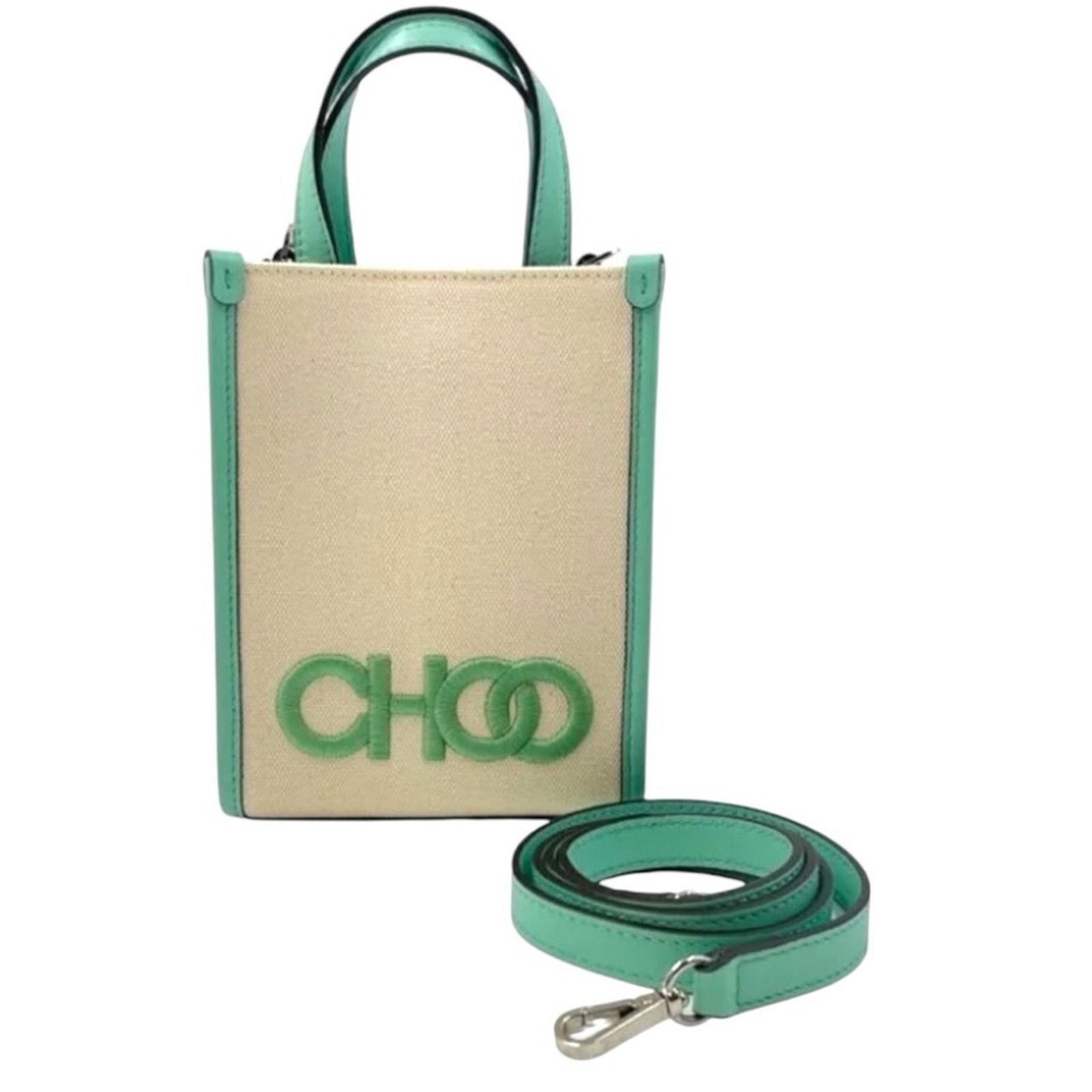 Jimmy Choo Jimmy Choo Mini Tote Crossbody Antique Jade NWT Size ONE SIZE - 1 Thumbnail