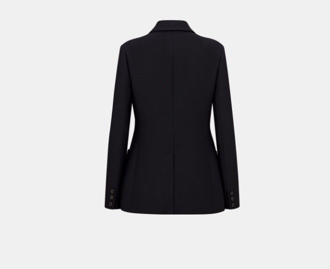 Dior o1w1db11124 Marlene Jacket in Black Size L / US 10 / IT 46 - 2 Thumbnail