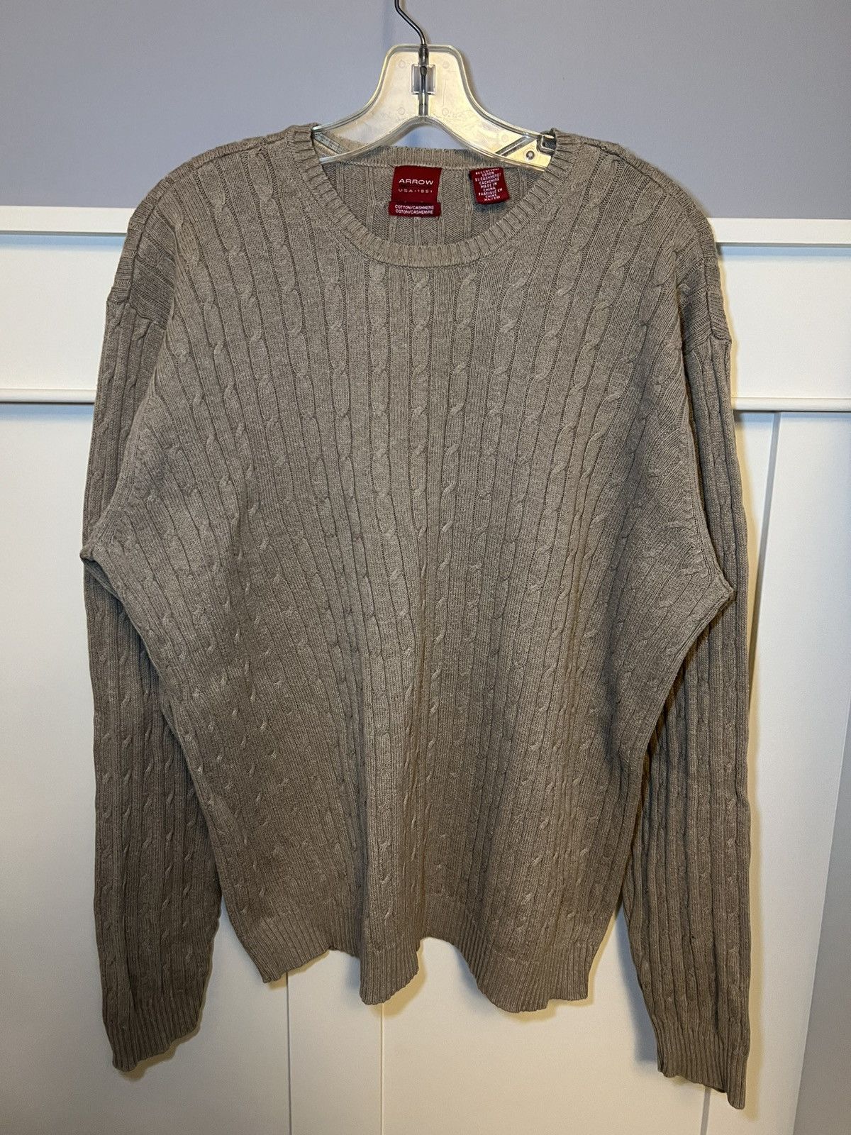 Arrow Vintage Arrow cable knit cotton cashmere blend sweater Size US XL / EU 56 / 4 - 1 Thumbnail