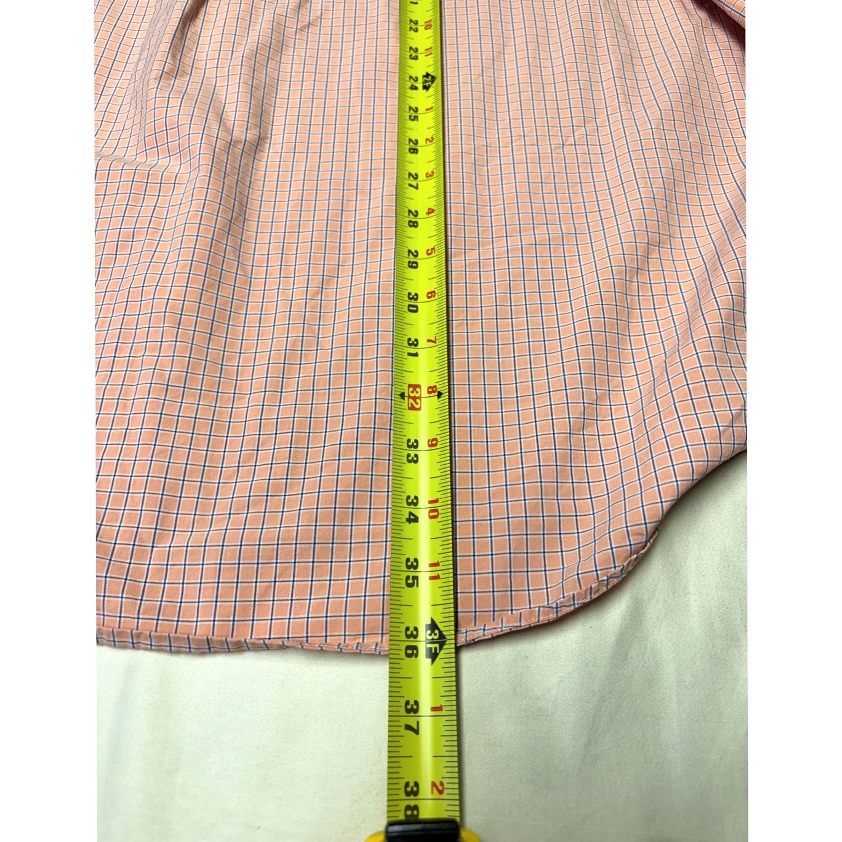 Polo Ralph Lauren Polo Ralph Lauren Mens 3XLT Tall Orange Blue Check Classic Fit Button Down Shirt Size US XXL / EU 58 / 5 - 7 Thumbnail