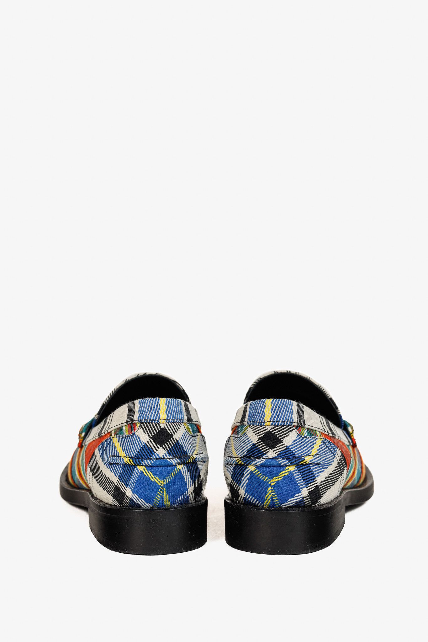 Burberry Burberry Bedmont Poppy Orange Tartan Flat Loafers Size US 6.5 / IT 36.5 - 3 Thumbnail