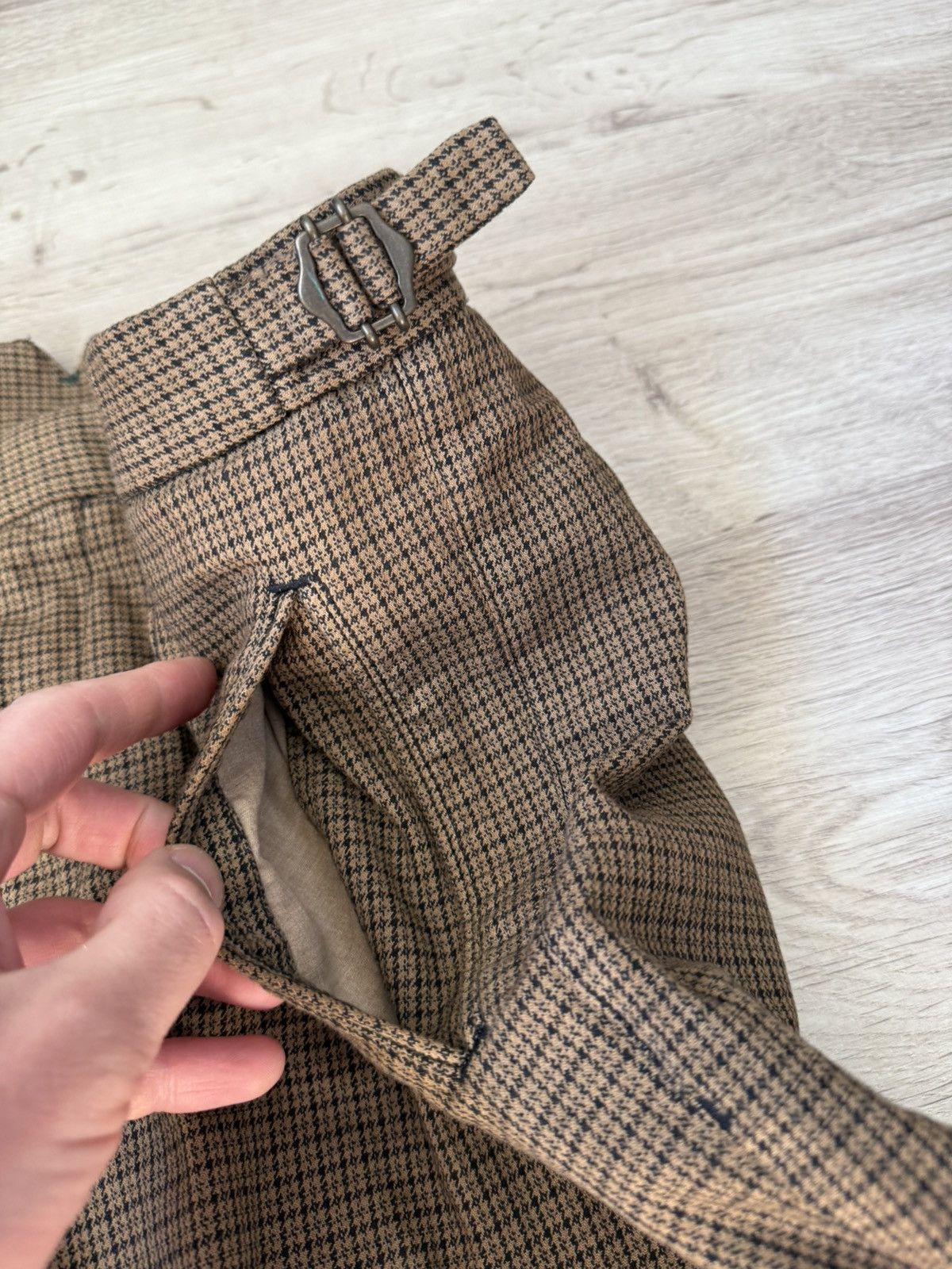 Other Berwich Retro Pleated Houndstooth Trousers Size 50 Size US 34 / EU 50 - 16 Thumbnail