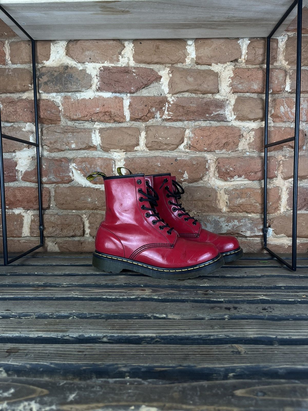 Dr. Martens 🏴󠁧Dr.Martens 1460 W vintage boots shoes red leather punk Size US 9 / IT 39 - 2 Thumbnail