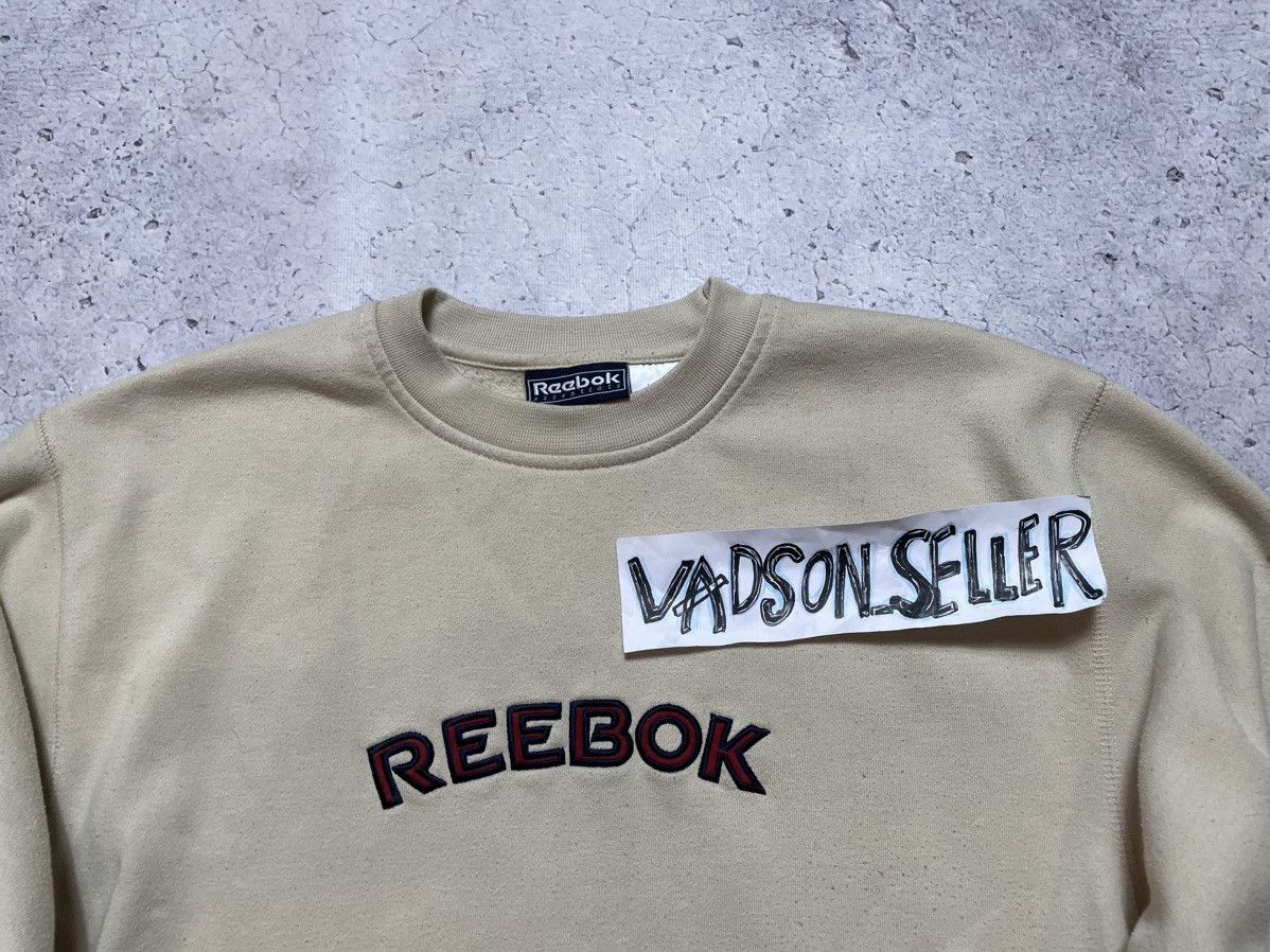 Reebok Vintage Cream Baggy Reebok Big Logo Sweatshirt Y2K Size US M / EU 48-50 / 2 - 5 Thumbnail
