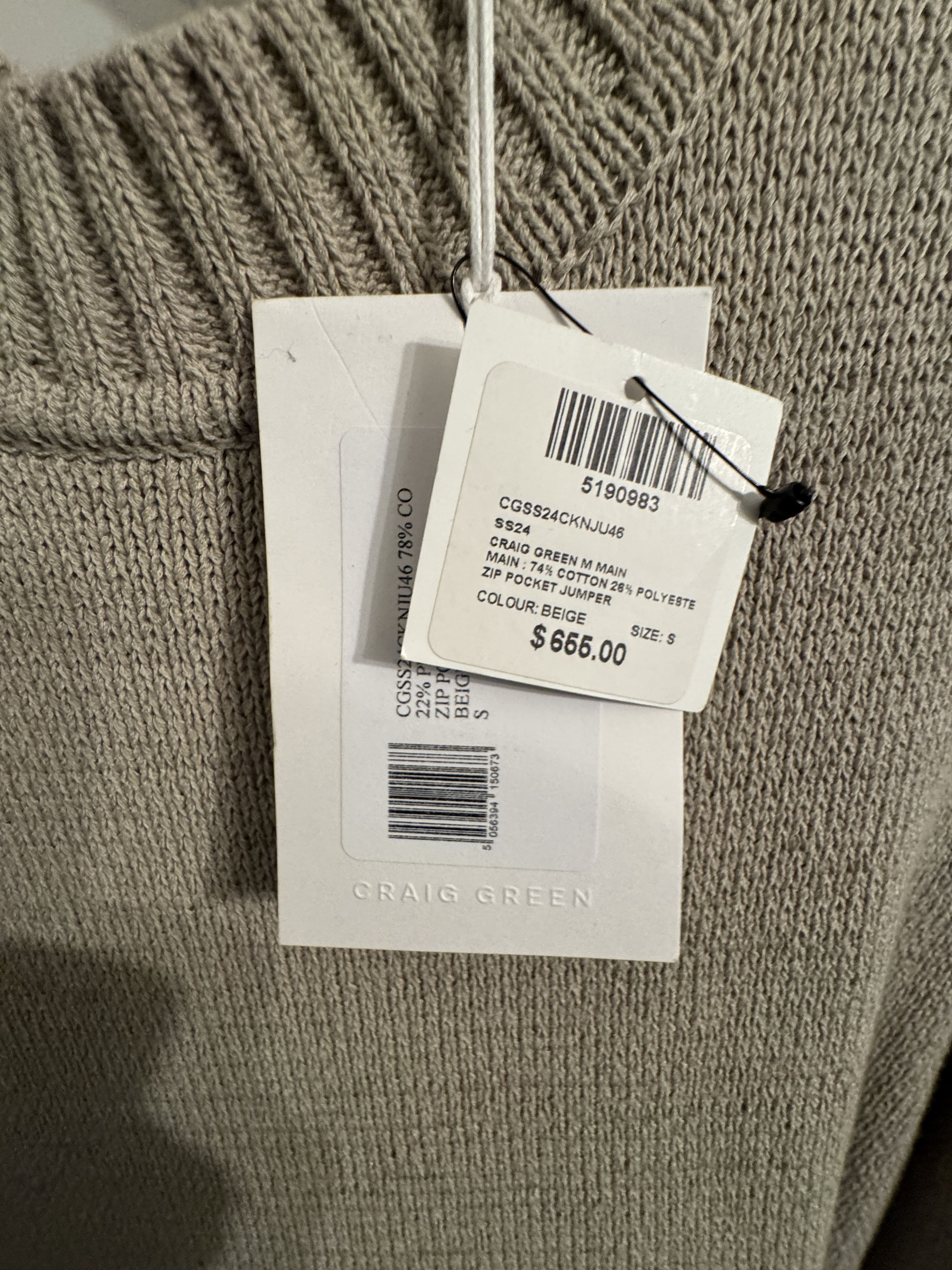 Craig Green Craig Green Zip Pocket Jumper Size US S / EU 44-46 / 1 - 3 Thumbnail