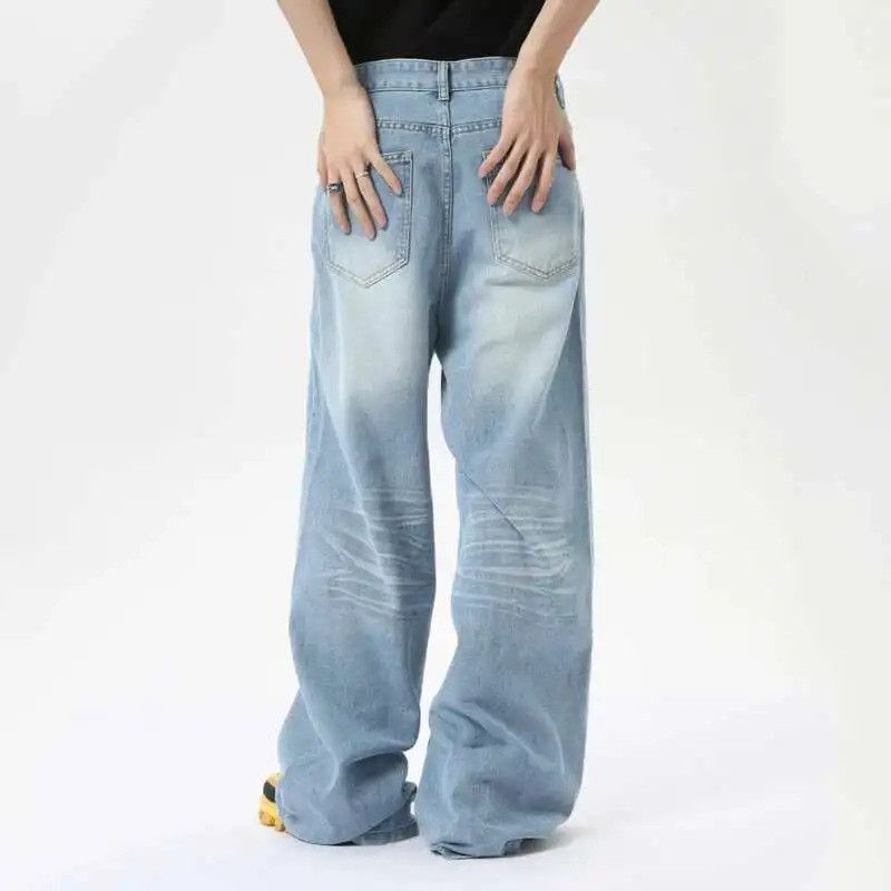 Denime × Jean Worn-out Design Wide Leg Denim Size US 32 / EU 48 - 4 Thumbnail