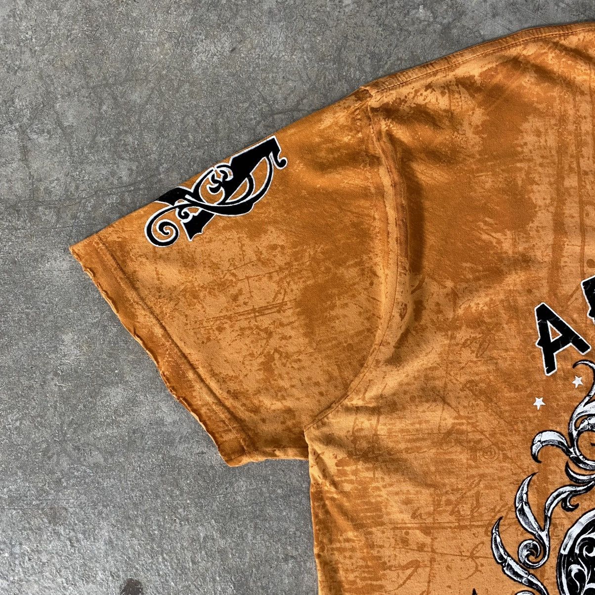 Affliction Vintage Y2K Affliction Seek & Destroy Dagger Distressed Tee Size US XXL / EU 58 / 5 - 4 Thumbnail