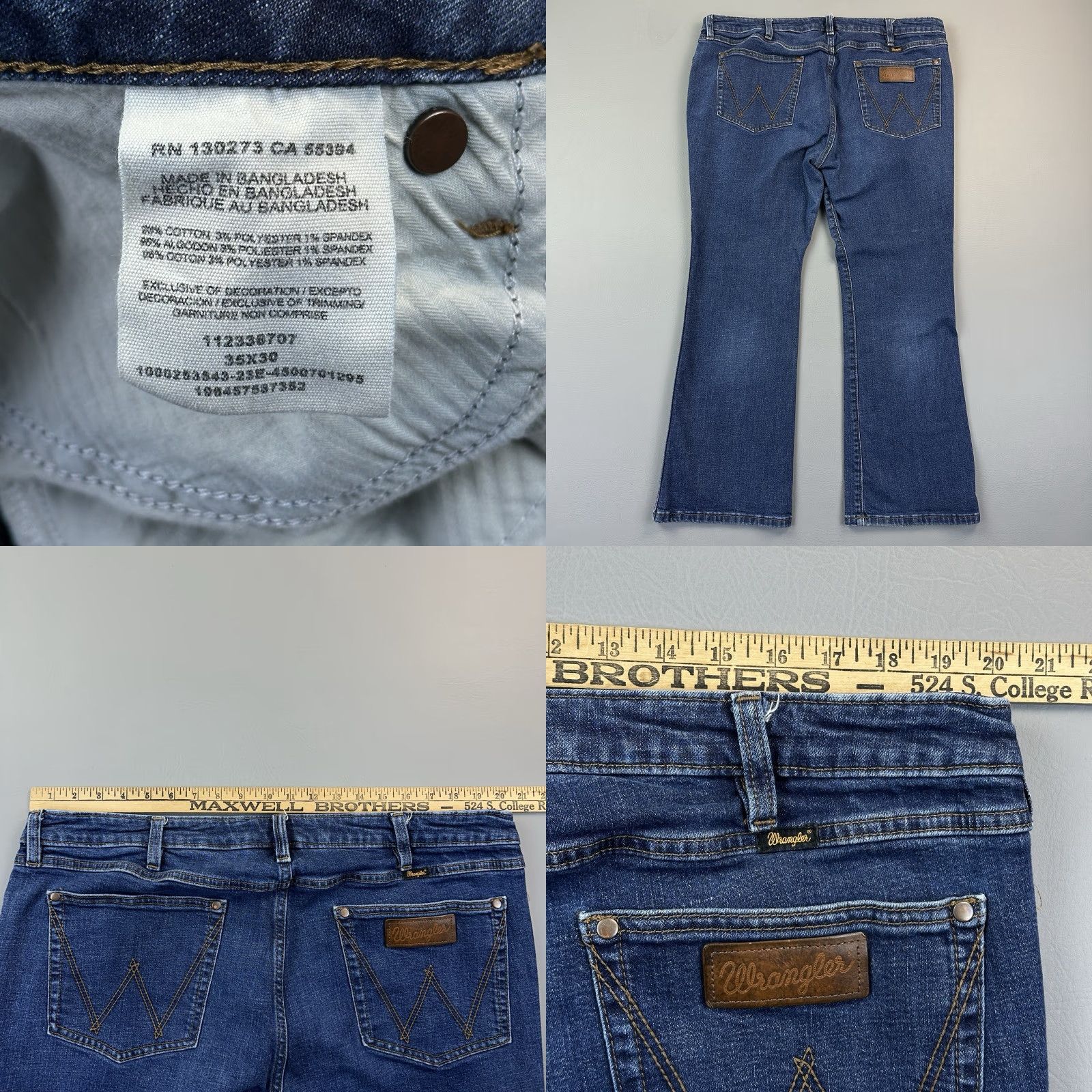 Wrangler Wrangler Jeans Women’s 40x29 Dark Wash High Rise Slim Bootcut Cowgirl Stretch Size 27" / US 4 / IT 40 - 8 Thumbnail