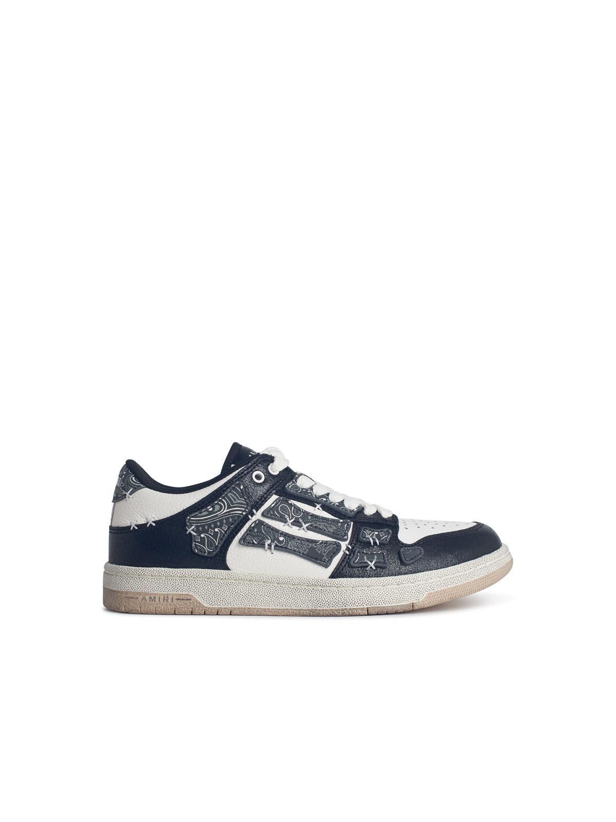 AMIRI 'Bandana' Black Leather Blend Sneakers