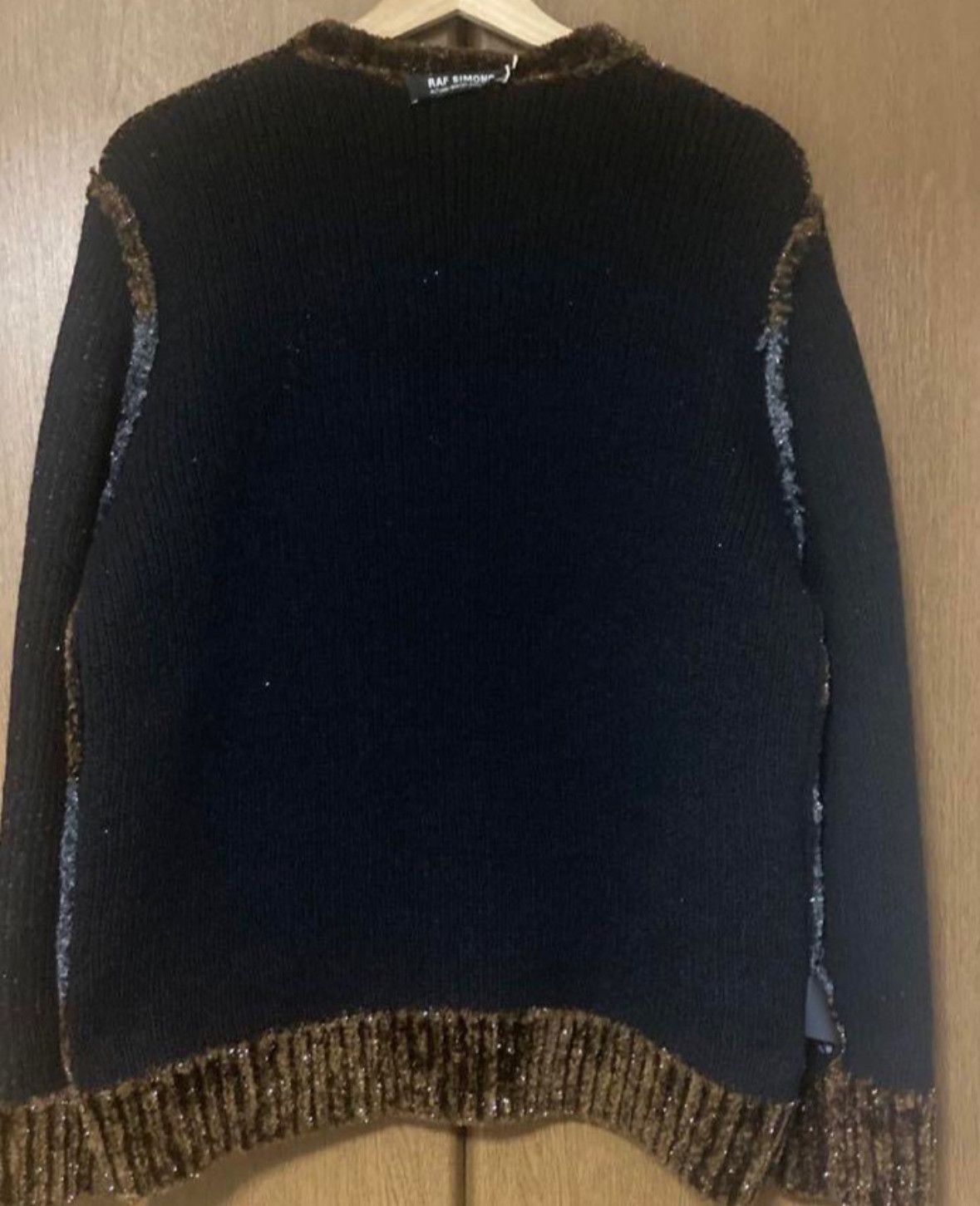 Raf Simons 22AW Trimmed Reversible Stripe Short Sweater-250