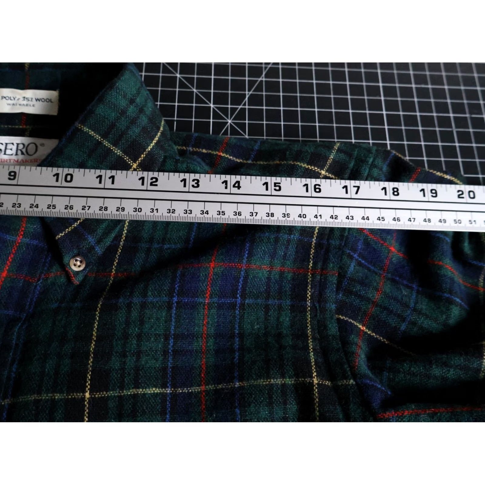 Vintage VTG 90s Sero Wool Blend Flannel Shirt Men's Medium Green Yellow Plaid Grunge Size US M / EU 48-50 / 2 - 7 Thumbnail