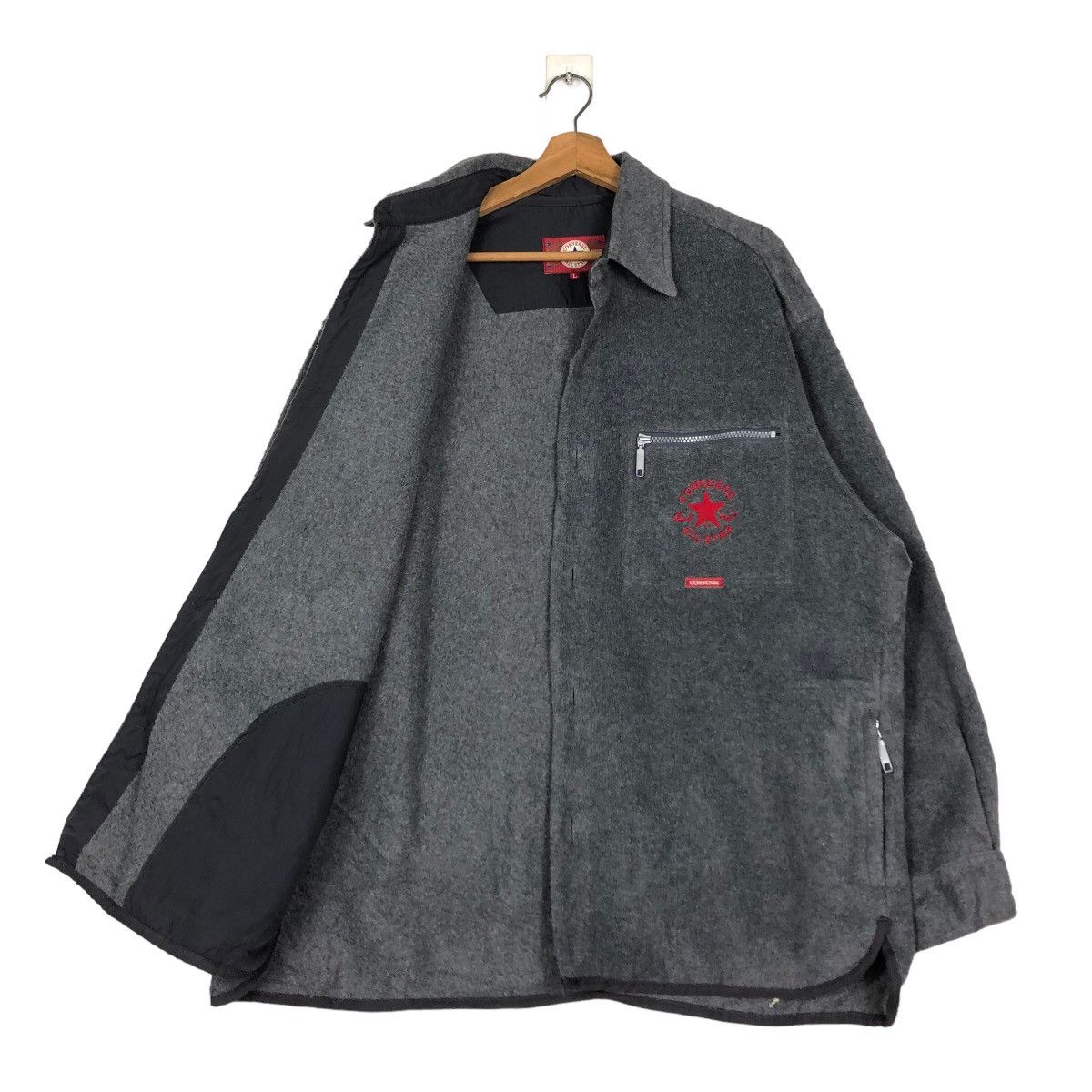 Japanese Brand Vintage Shirt Wool Jacket Converse Usa All Star Boston Mass Size US L / EU 52-54 / 3 - 11 Thumbnail