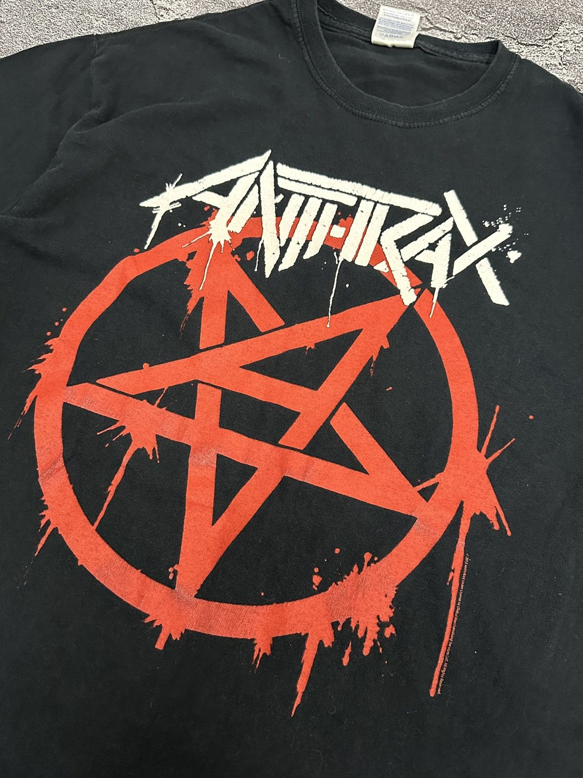 Band Tees Anthrax Anarchy Punk Band T-Shirt Black M Size Size US M / EU 48-50 / 2 - 2 Thumbnail