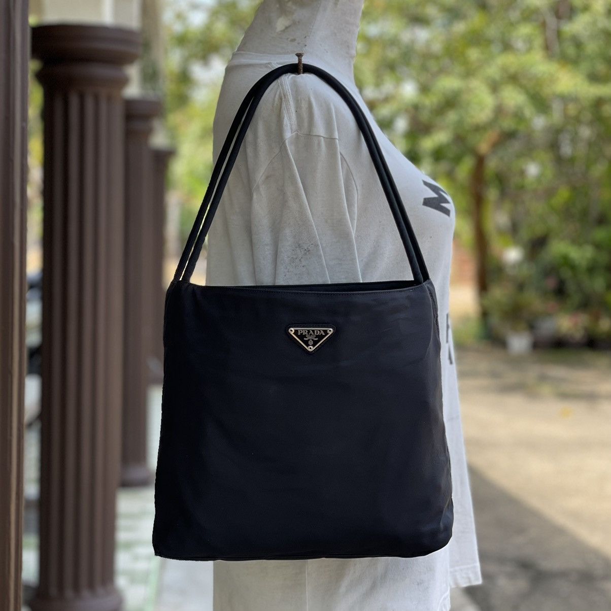 Prada Prada Nylon Tessuto Black Tote Bag Size ONE SIZE - 2 Thumbnail