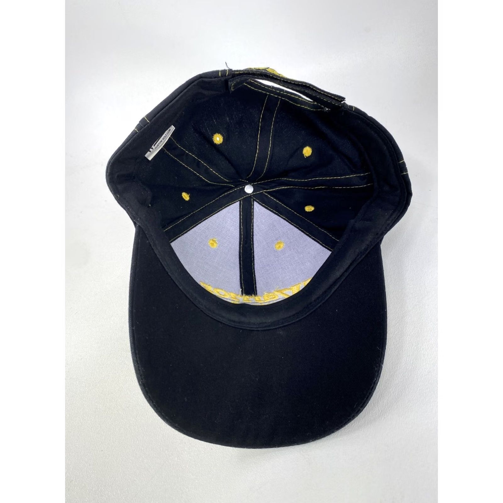 Vintage Warrior Custom Golf Black Adjustable Strapback Embroidered Baseball Cap Hat Hat Size ONE SIZE - 6 Thumbnail