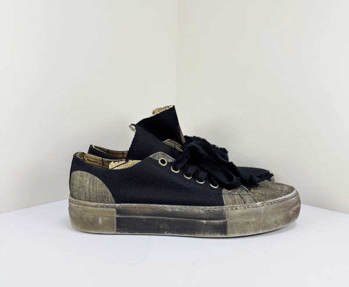 Uma Wang Uma Wang Black Polka Dot Distressed Canvas Shoes Size US 8 / EU 41 - 3 Thumbnail