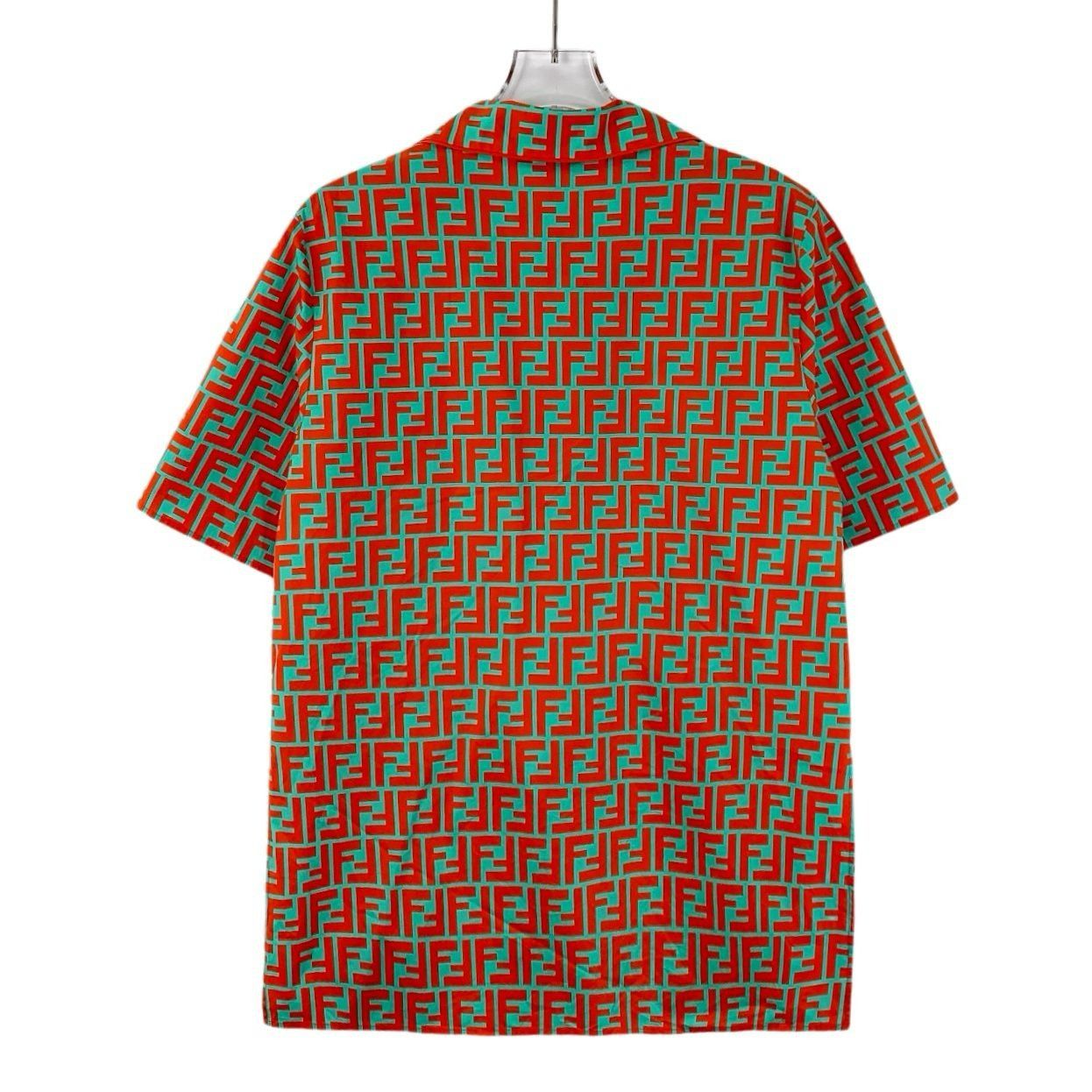 Fendi FENDI FF Logo Print Cotton Short Sleeve Button Down Shirt Si Size US XXS / EU 40 - 6 Thumbnail