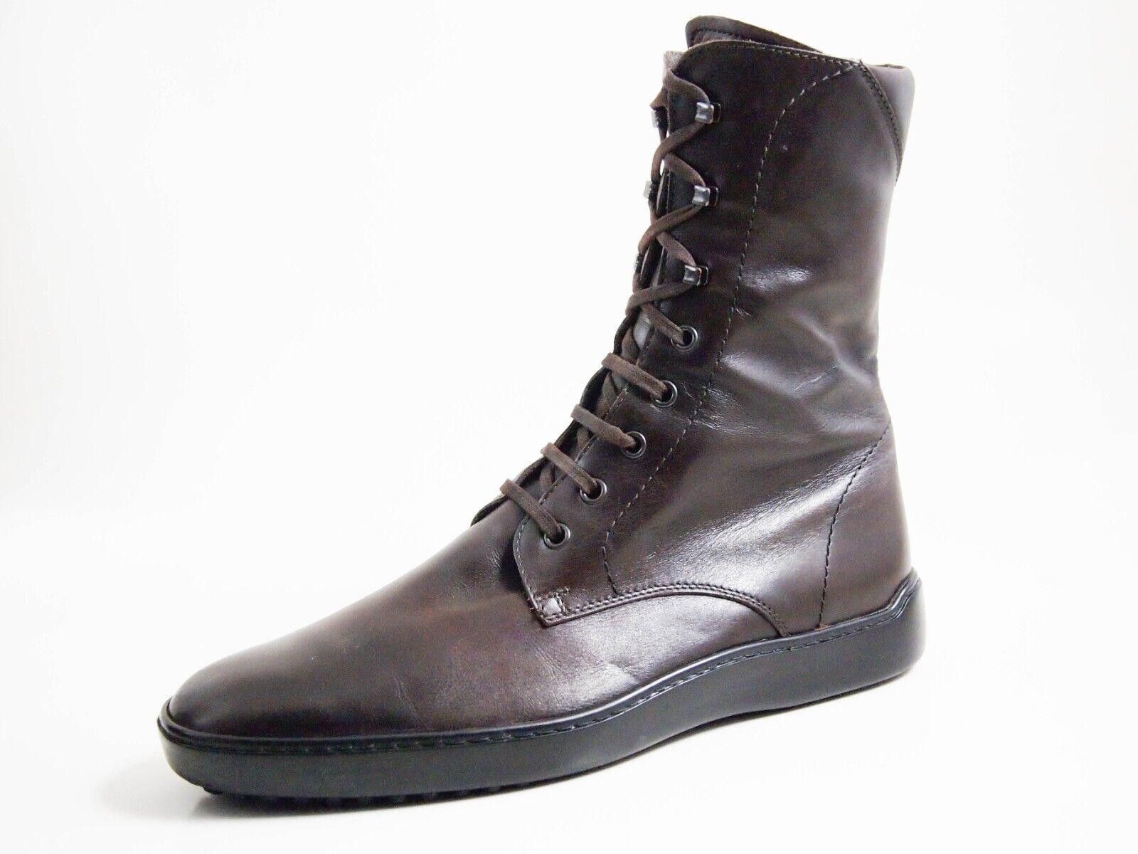 Tod's Tods Combat Boots Mid Calf Brown LeatherUS 7 EU 40 $620 Size US 7 / EU 40 - 1 Thumbnail
