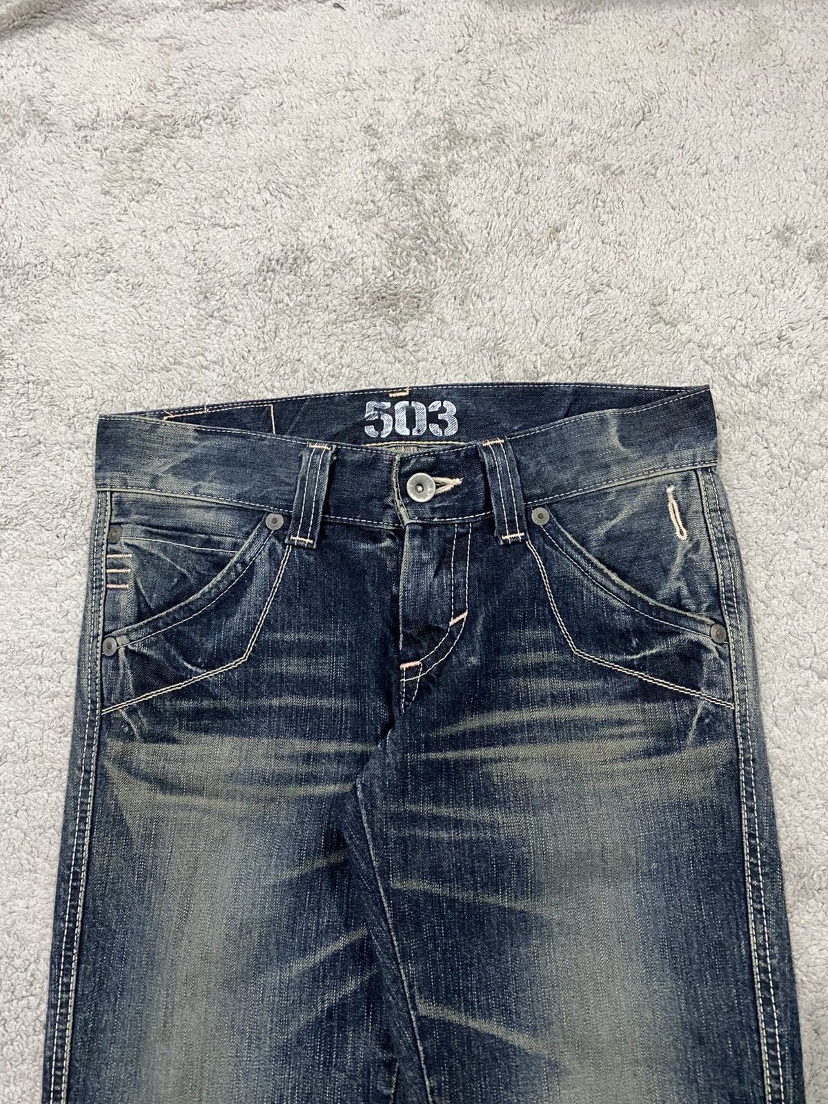 Edwin NEED GONE ‼️ Edwin 503 Blue Trip Black Flare Washed Denim Size US 31 - 10 Thumbnail