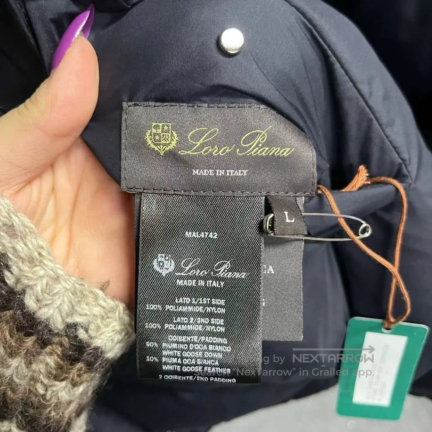 Loro Piana navy blue reversible down jacket from loro piana. Size US L / EU 52-54 / 3 - 4 Thumbnail