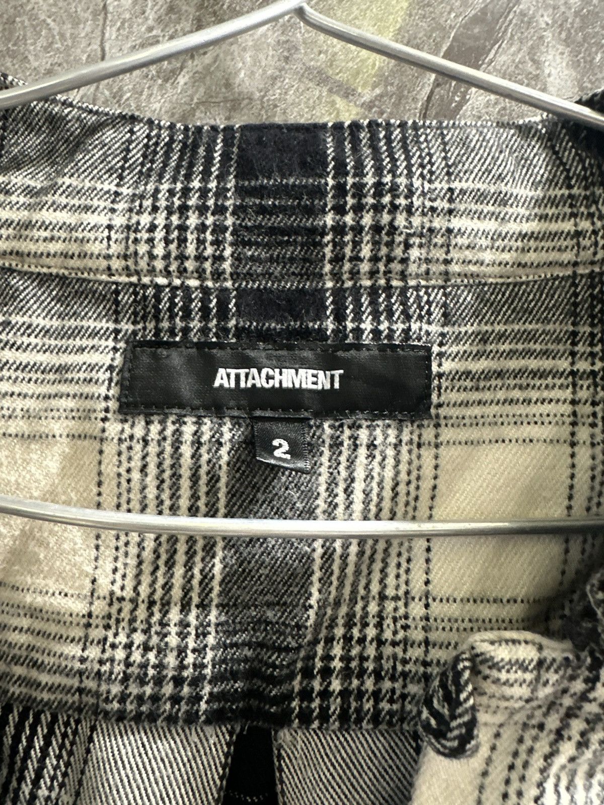 Attachment Kazuyuki Kumagai Attachment Open Collar Check Shirt Size US M / EU 48-50 / 2 - 3 Thumbnail