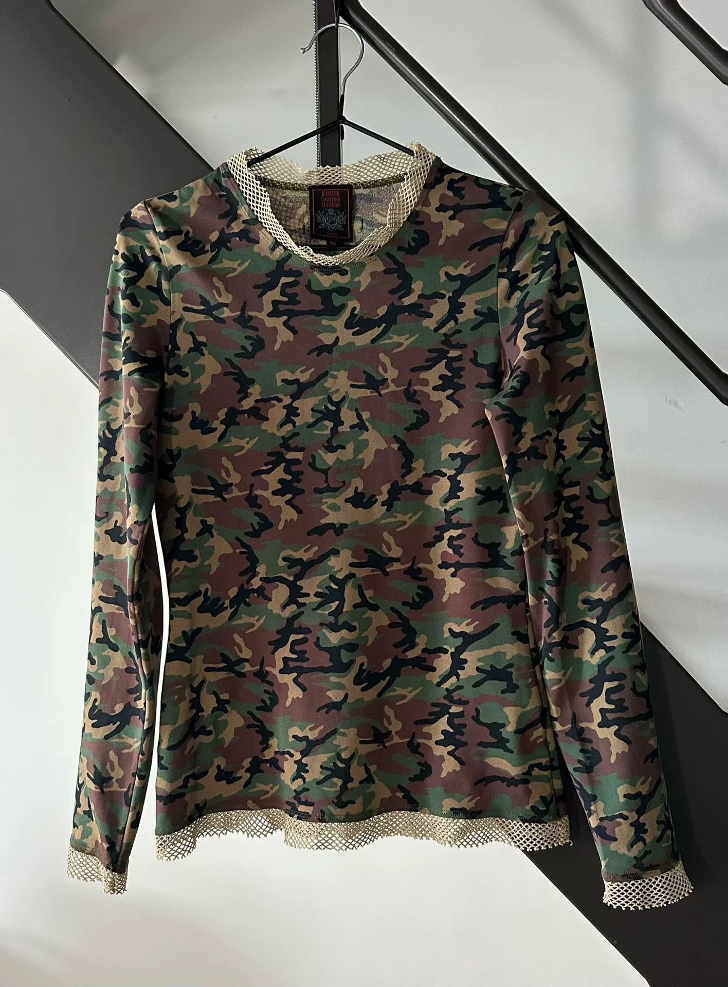 Jean Paul Gaultier Jean Paul Gaultier Camo Printed Stretch Top Size S / US 4 / IT 40 - 1 Thumbnail