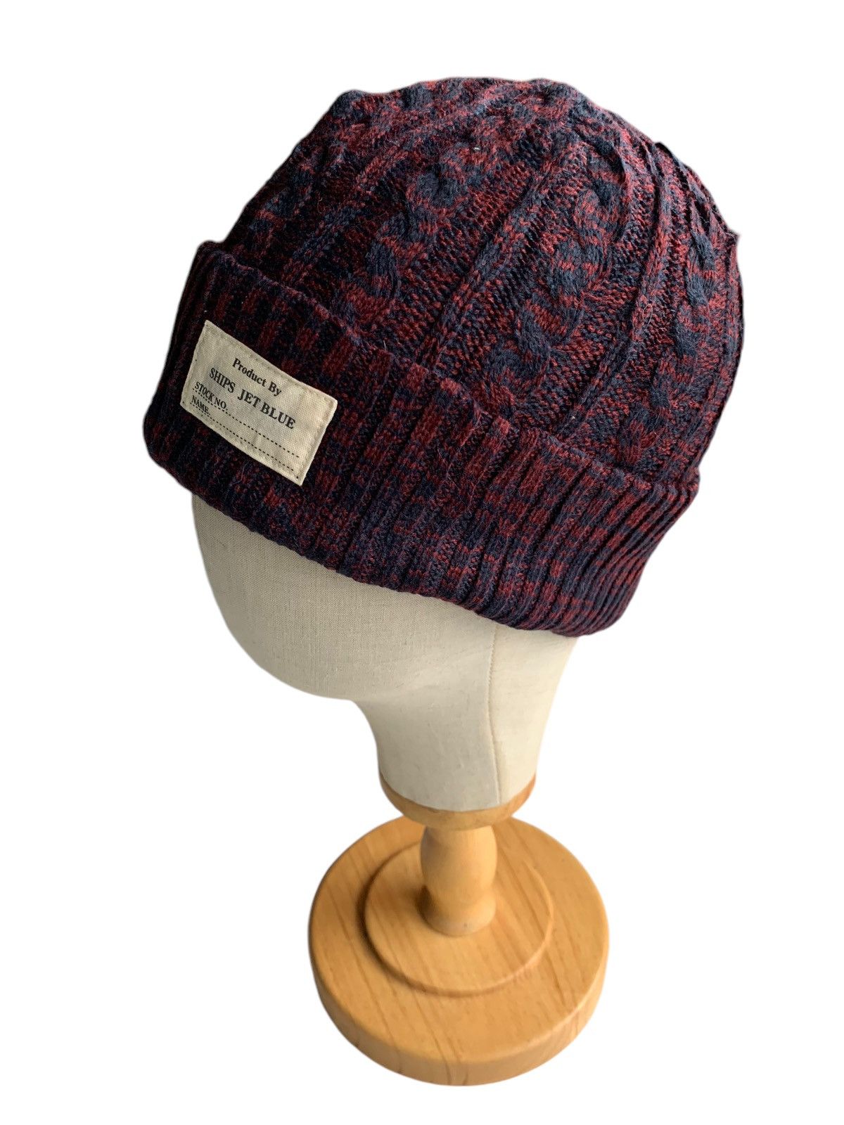 Japanese Brand × SHIPS Knitted Crochet Ships Jet Blue Winter Sessions Beanie Hats Size ONE SIZE - 2 Thumbnail
