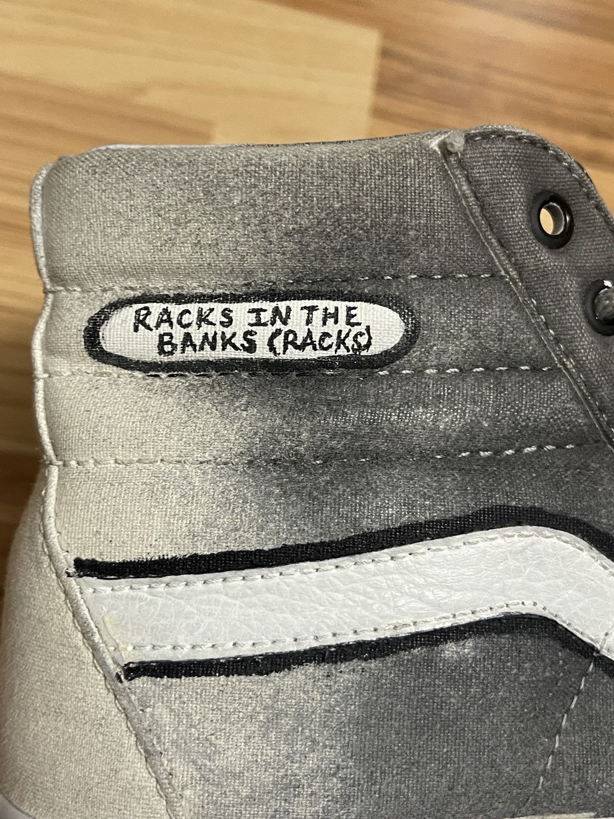 I Ain't Dead Yet × Vans Malik Morillo Custom 1/1 Vans Sk8 Hi Rap Lyrics Sneakers Size US 10.5 / EU 43-44 - 8 Thumbnail