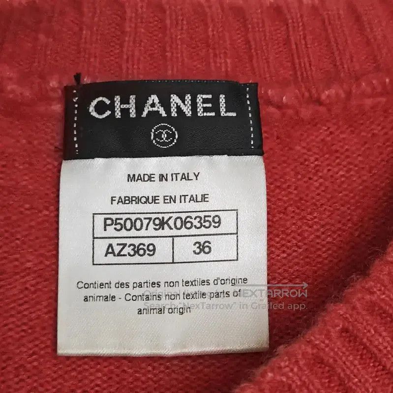 Chanel Chanel Short Sleeve Cashmere Sweater in Watermelon . Size S / US 4 / IT 40 - 5 Thumbnail