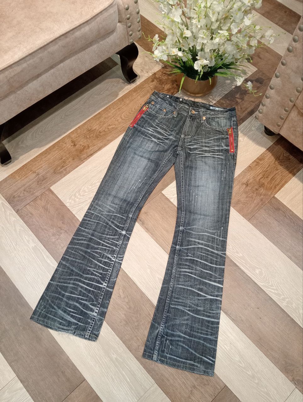 semanticdesign SEMANTIC DESIGN JAPAN RARE DISTRESSED LOOK FLARED JEANS Size US 30 / EU 46 - 2 Thumbnail