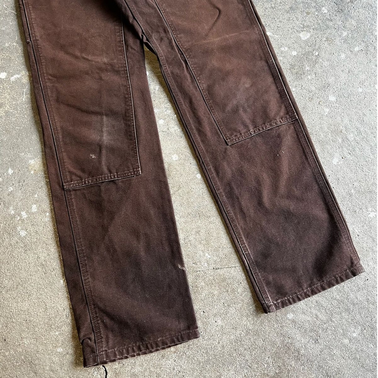Carhartt × Vintage Carhartt brown faded double knee work wear carpenter pants Size US 33 - 3 Thumbnail