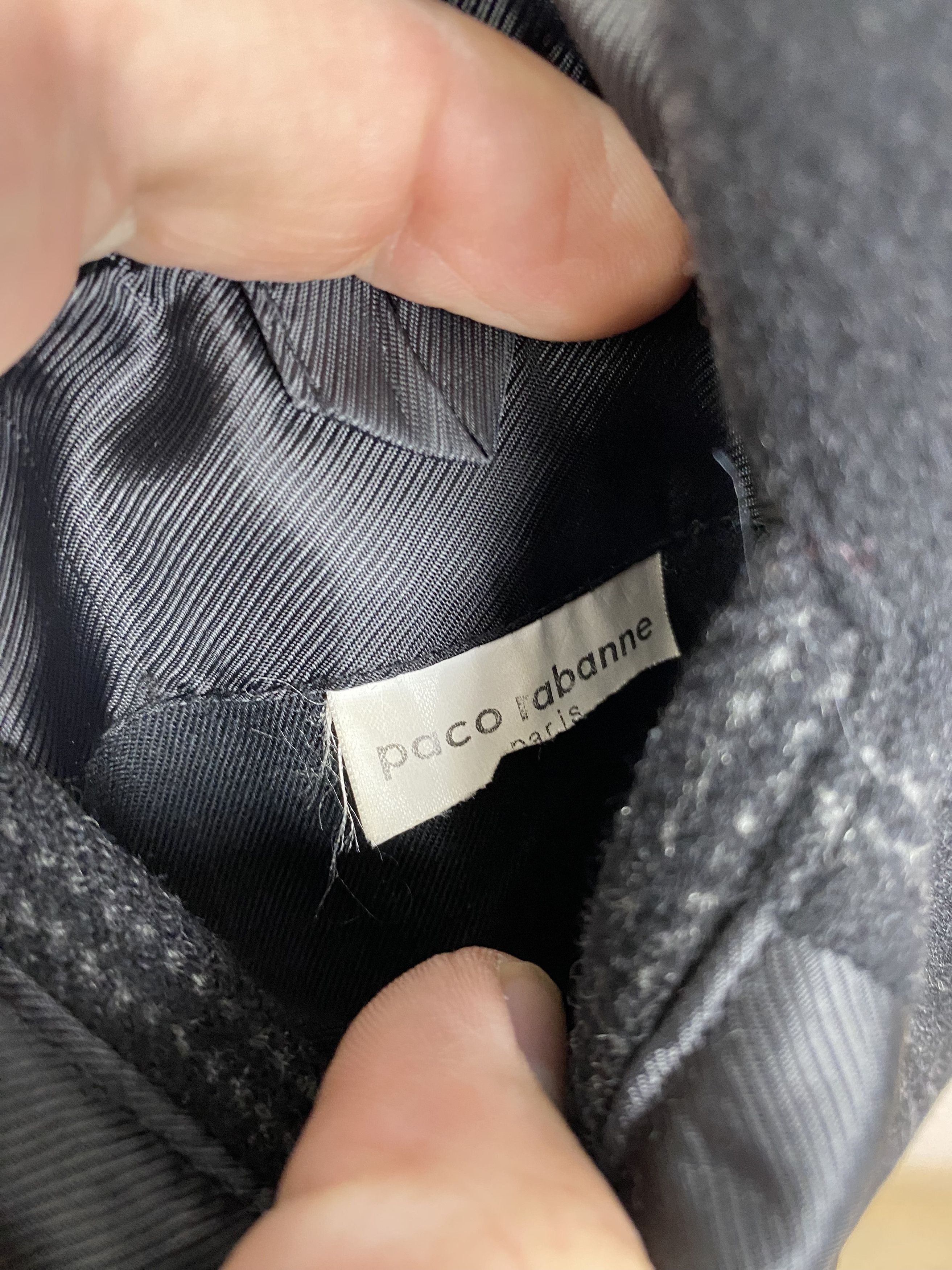 Designer Paco Rabanne Men Wool Striped Coat size M Size US M / EU 48-50 / 2 - 12 Thumbnail