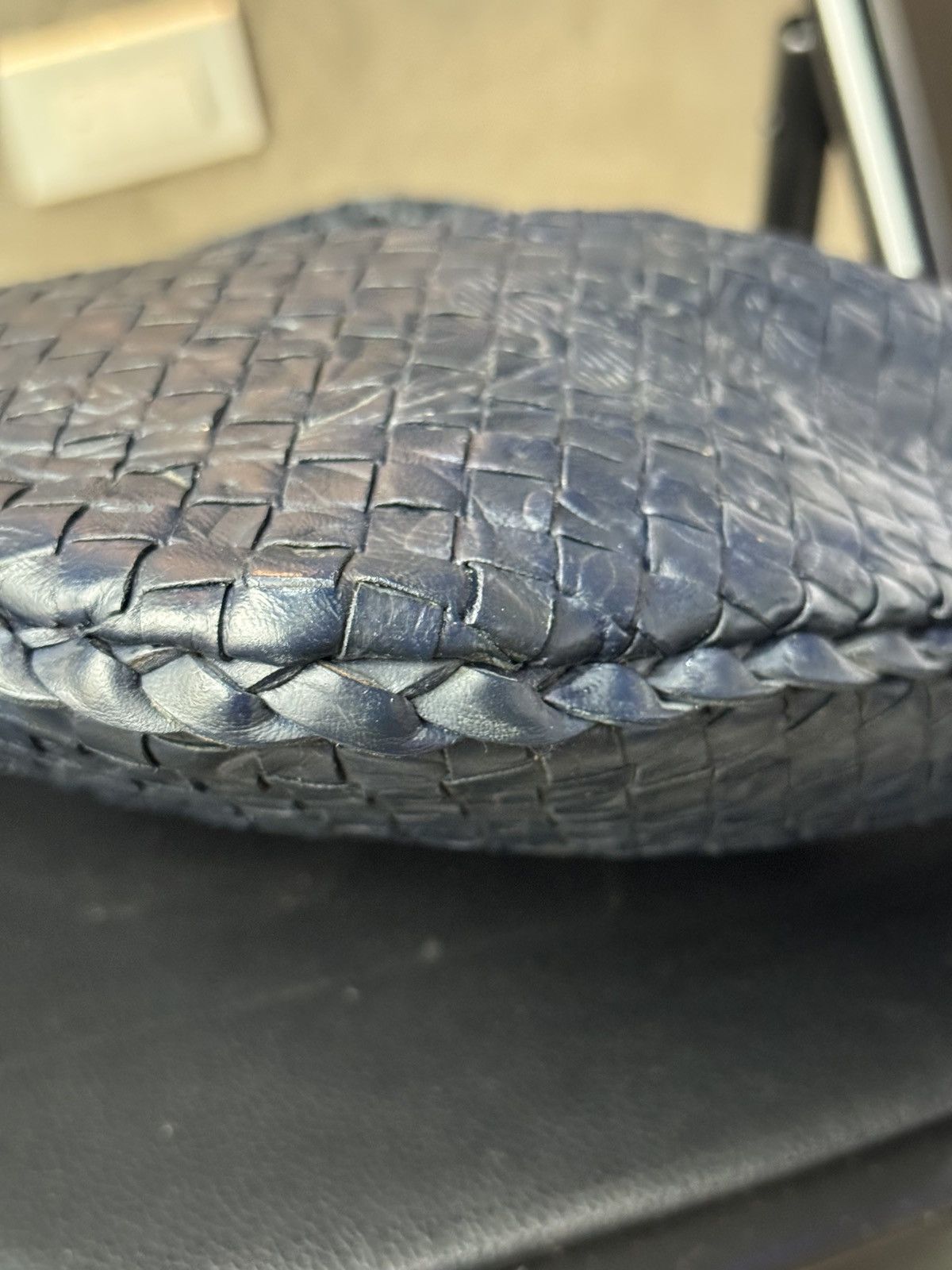 Bottega Veneta BOTTEGA VENETA Blue Intrecciato Nappa Leather Veneta HoboBag Size ONE SIZE - 8 Thumbnail