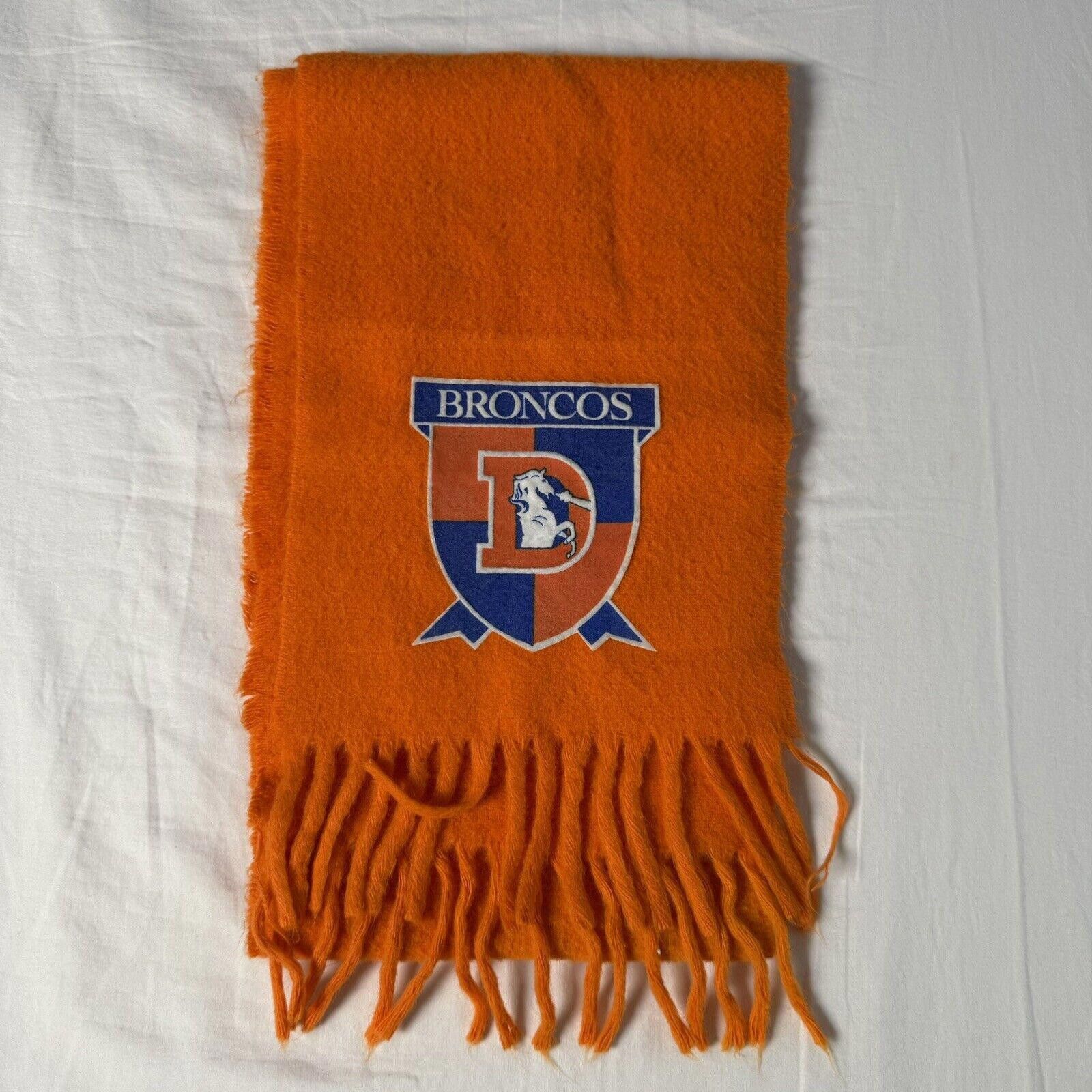 NFL Vintage Denver Broncos Logo Crest Scarf Fleece 56" x 8" Size ONE SIZE - 1 Thumbnail