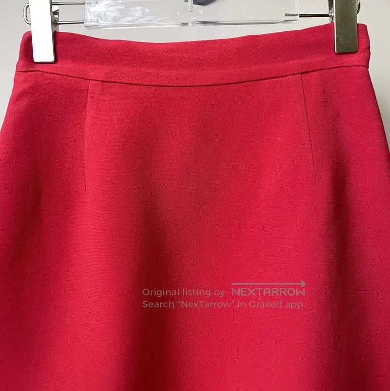 Miu Miu Miu Miu Red Cotton Mini Skirt . Size 23" - 3 Thumbnail