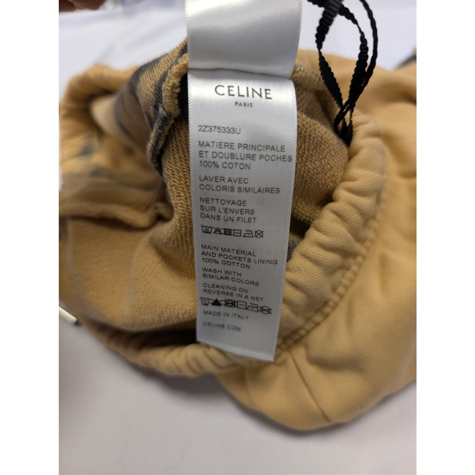 Celine o1rshd1 Tie-Dye Cotton Fleece Shorts in Grey/Beige/Black Size US 30 / EU 46 - 16 Thumbnail