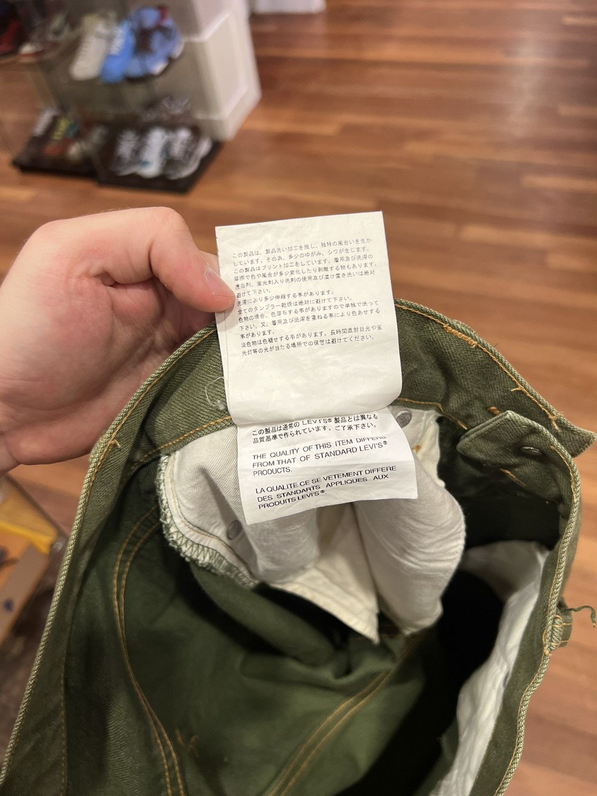 Comme des Garcons 2006 Junya Comme Des Garçons Levi’s ‘Bullseye’ Denim Olive Size US 32 / EU 48 - 9 Thumbnail