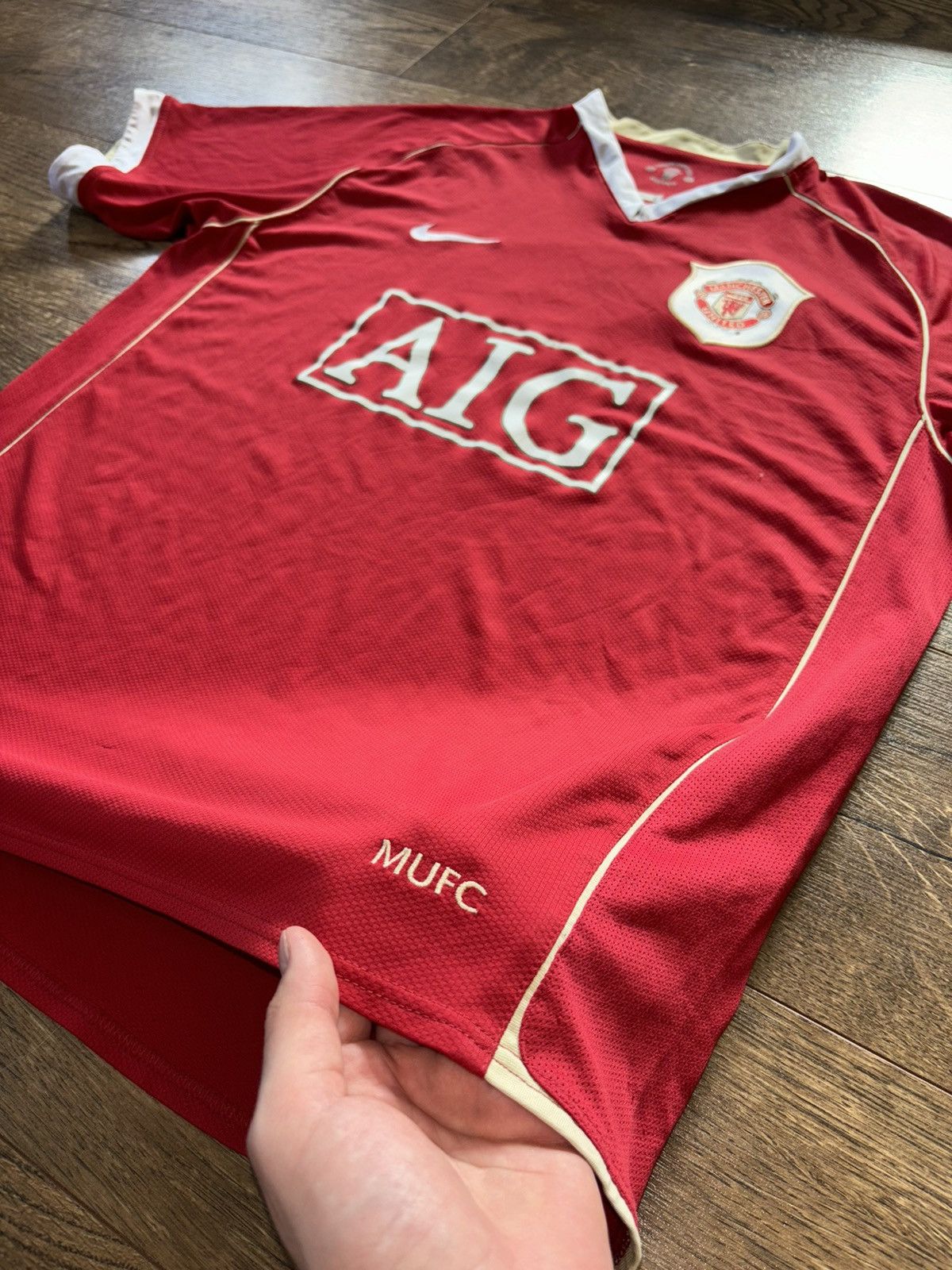 Nike × Vintage Vintage Nike Manchester United 2006-07 RONALDO HOME #7 CR Size US L / EU 52-54 / 3 - 4 Thumbnail