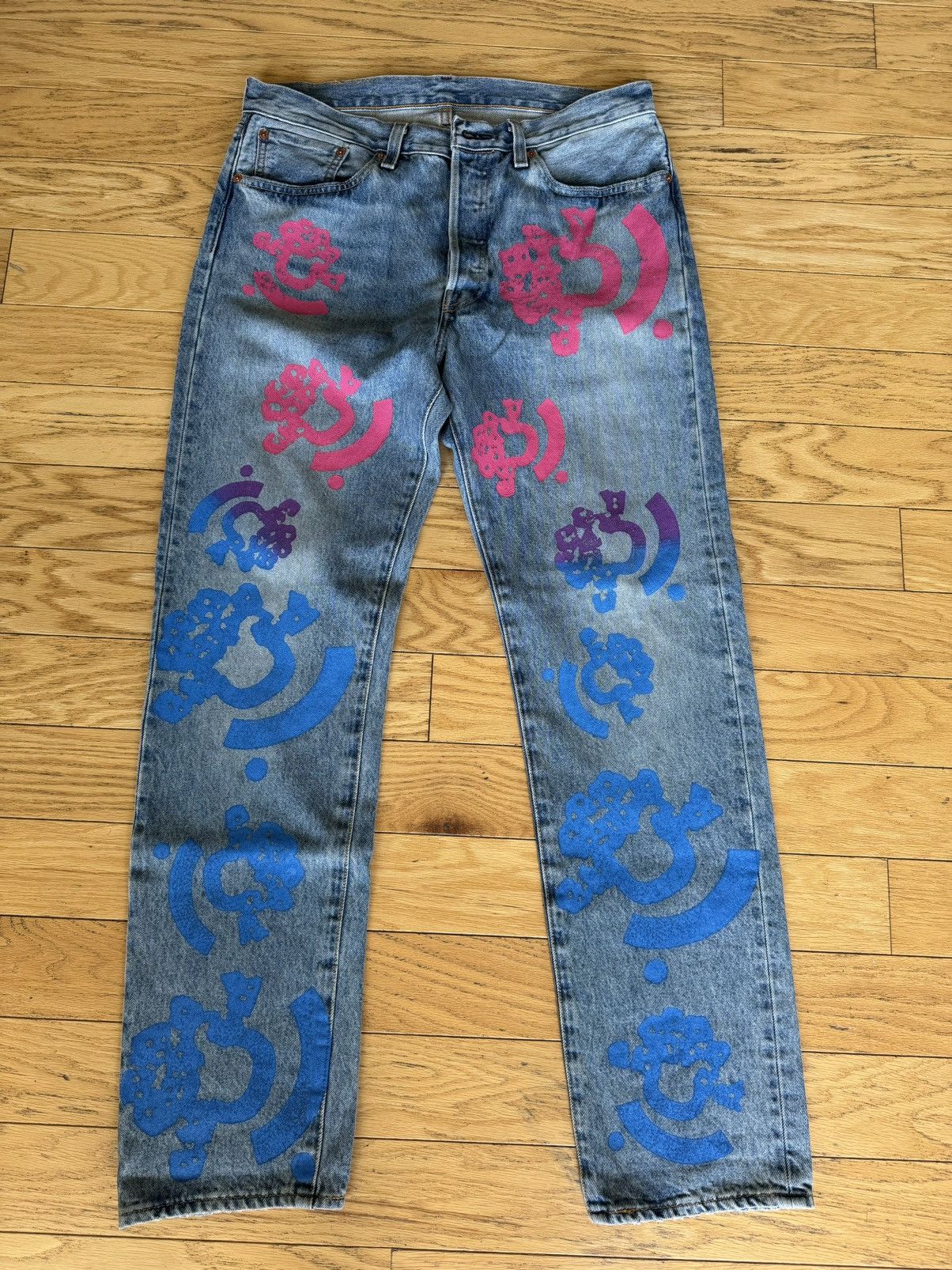 image of B Stroy x Denim Tears Bstroy Jeans in Blue, Men's (Size 33)