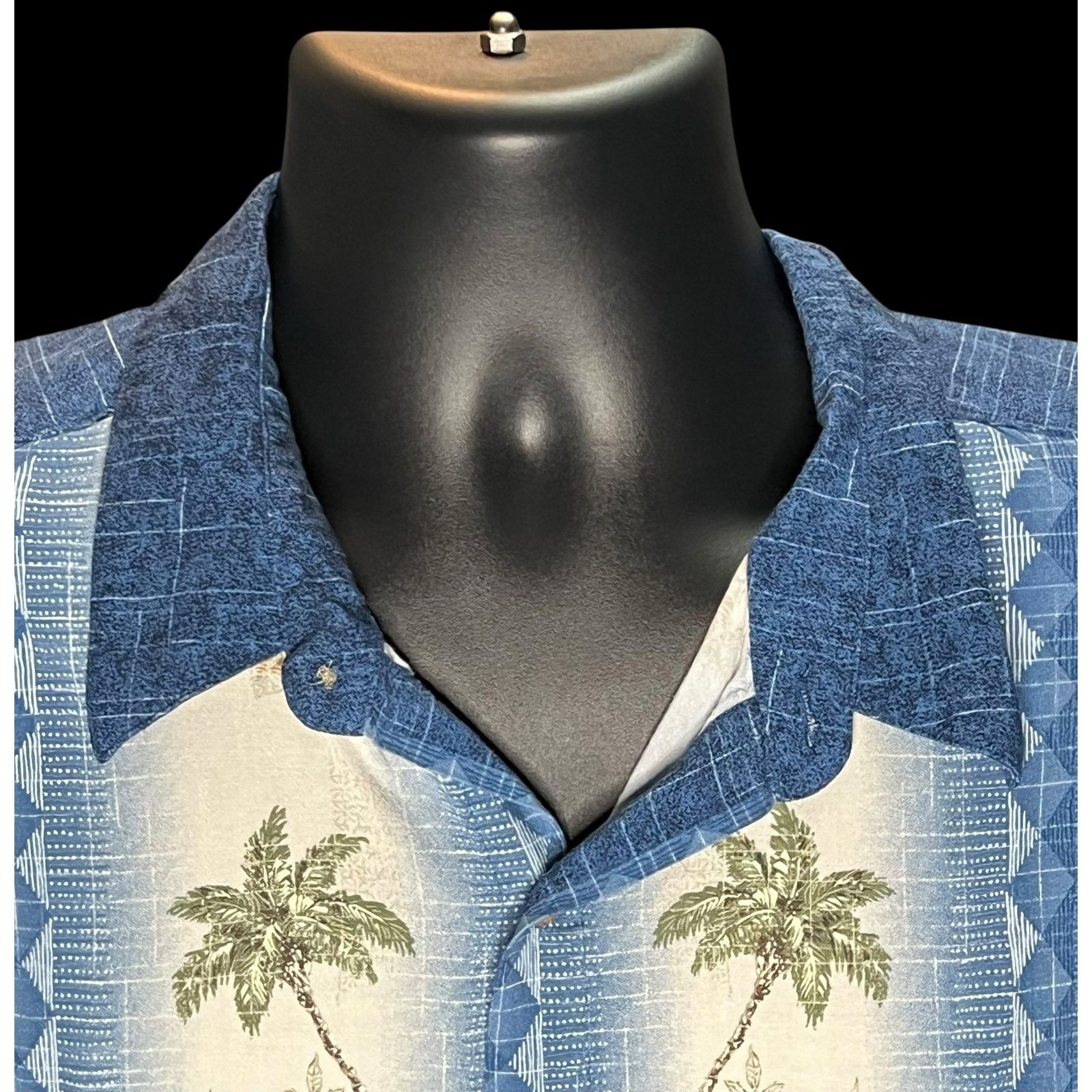 Island Shores Island Shores Palm Tree Hawaiian Shirt XL Blue Ray Tropical Size US XL / EU 56 / 4 - 5 Thumbnail