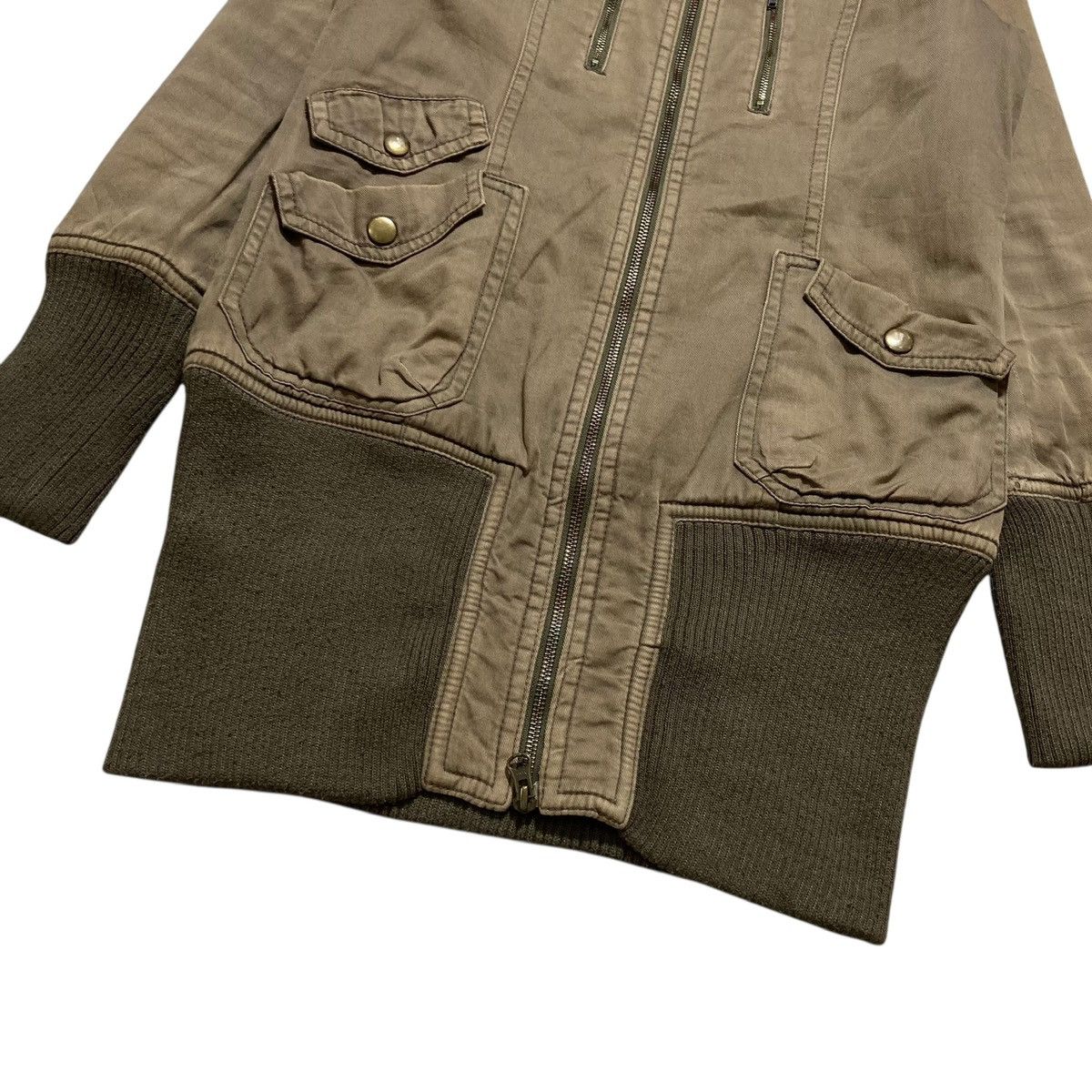 Le Grande Bleu (L.G.B.) OZOC - Utility Faded Double Zipper Jacket Vkei Japanese Size US M / EU 48-50 / 2 - 6 Thumbnail