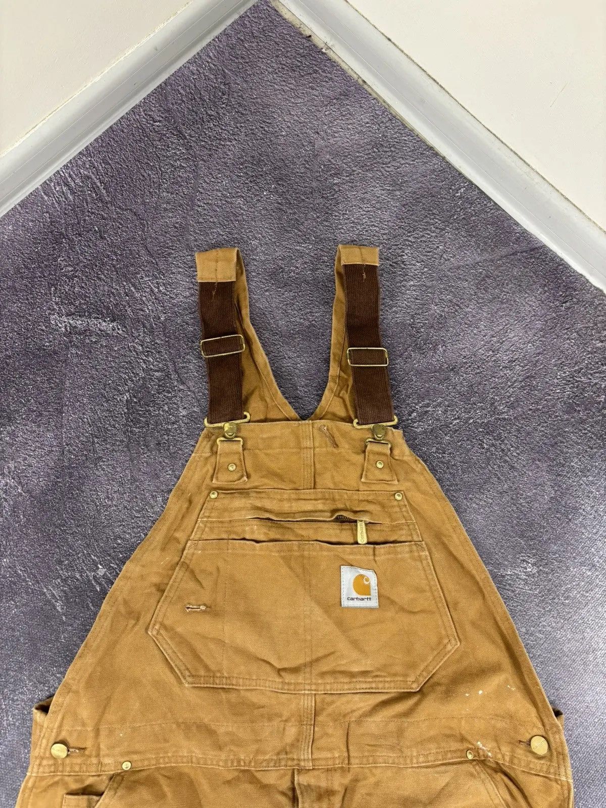 Carhartt × Vintage Vintage Carhartt Double Knee American Work Dungaree Overall Size US 42 / EU 58 - 7 Thumbnail